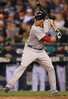 SEATTLE - SEPTEMBER 13:  Lars Anderson #44 of the Boston Red Sox bats against the Seattle Mariners at Safeco Field on September 13, 2010 in Seattle, Washington. (Photo by Otto Greule Jr/Getty Images)