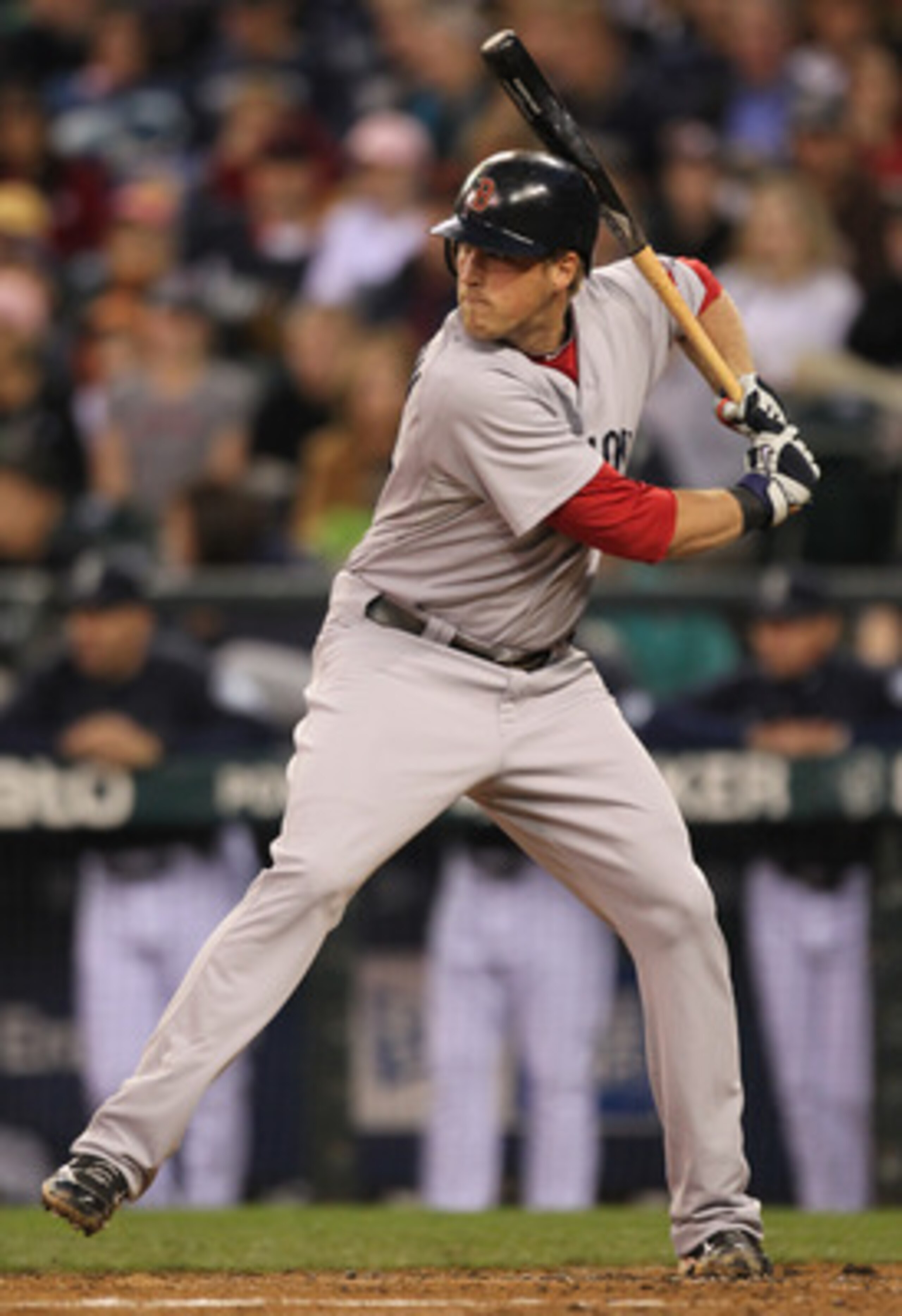 SEATTLE - SEPTEMBER 13:  Lars Anderson #44 of the Boston Red Sox bats against the Seattle Mariners at Safeco Field on September 13, 2010 in Seattle, Washington. (Photo by Otto Greule Jr/Getty Images)