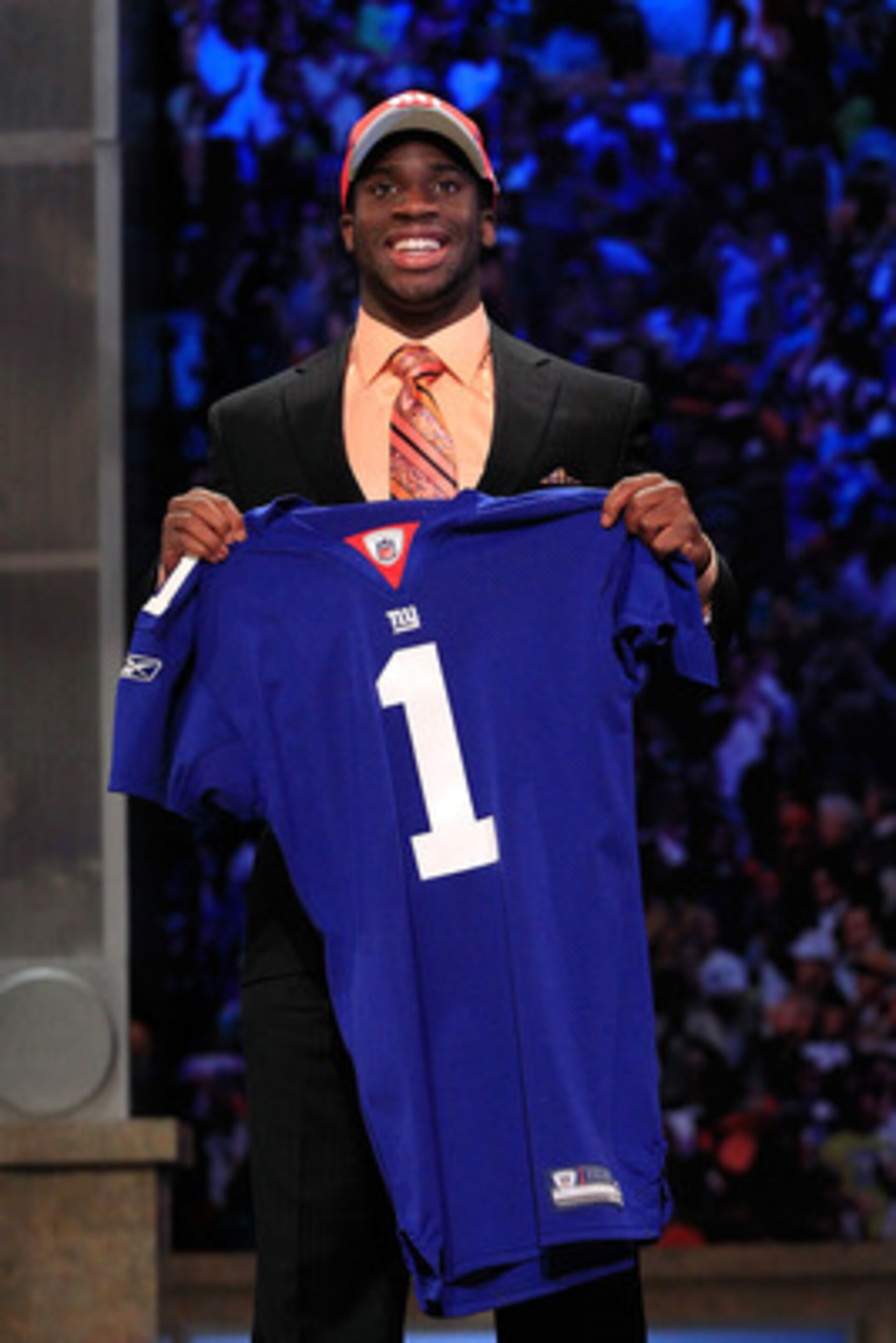 NEW YORK, NY - APRIL 28: Prince Amukamara, #19 overall pick by the New York Giants, holds up a jersey on stage during the 2011 NFL Draft at Radio City Music Hall on April 28, 2011 in New York City. (Photo by Chris Trotman/Getty Images) NEW YORK, NY - APRIL 28: Prince Amukamara, #19 overall pick by the New York Giants, holds up a jersey on stage during the 2011 NFL Draft at Radio City Music Hall on April 28, 2011 in New York City. (Photo by Chris Trotman/Getty Images)
