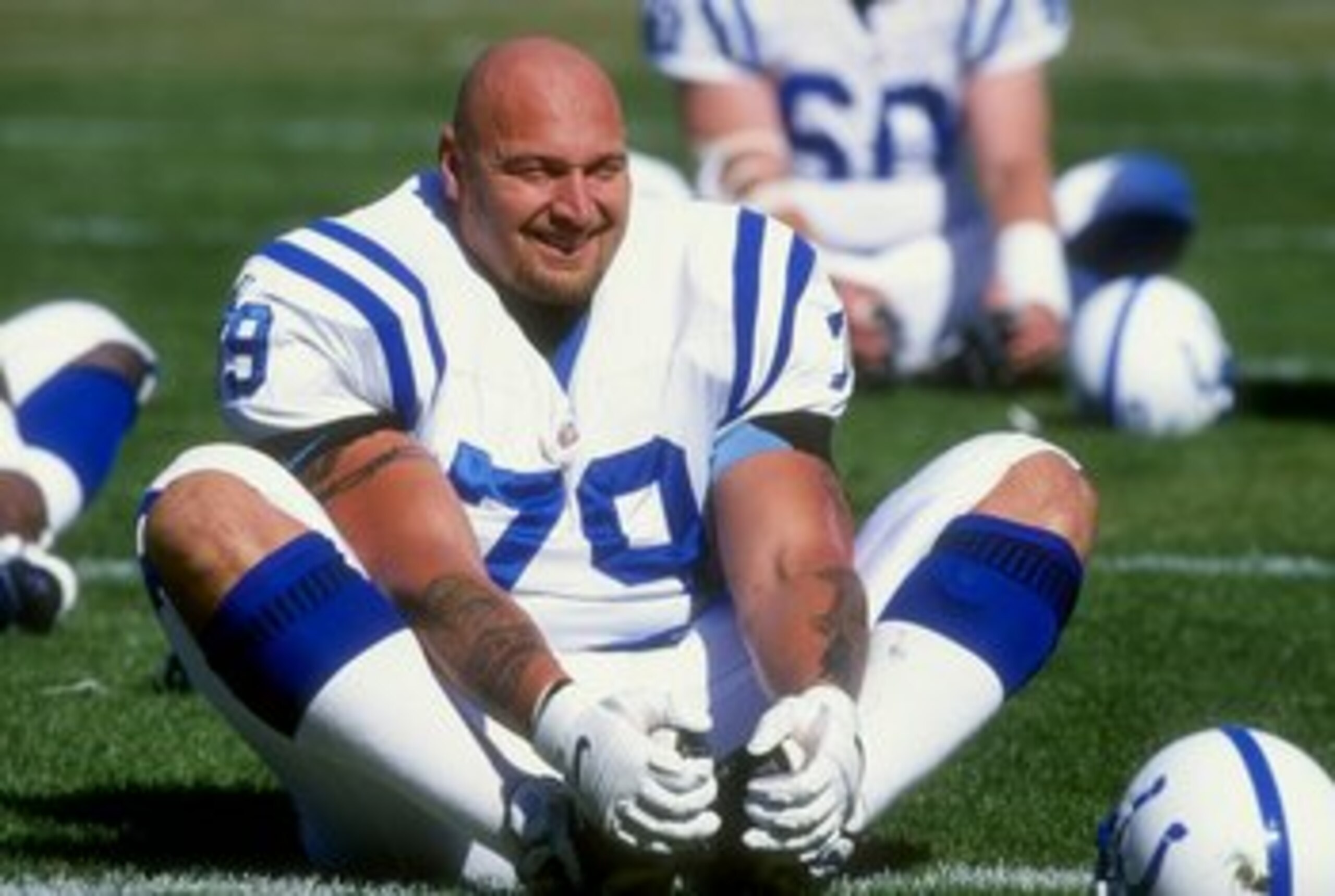 18 Oct 1998: Guard Tony Mandarich #79 of the Indianapolis Colts does exercises prior to the game against the San Francisco 49ers at 3 Com Park in San Francisco, California. The 49ers defeated the Colts 34-31. Mandatory Credit: Tom Hauck /Allsport 18 Oct 1998: Guard Tony Mandarich #79 of the Indianapolis Colts does exercises prior to the game against the San Francisco 49ers at 3 Com Park in San Francisco, California. The 49ers defeated the Colts 34-31. Mandatory Credit: Tom Hauck /Allsport