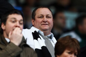 BLACKBURN, ENGLAND - FEBRUARY 12:  Newcastle Owner Mike Ashley looks on during the Barclays Premier League match between Blackburn Rovers and Newcastle United at Ewood Park on February 12, 2011 in Blackburn, England.  (Photo by Dean Mouhtaropoulos/Getty I
