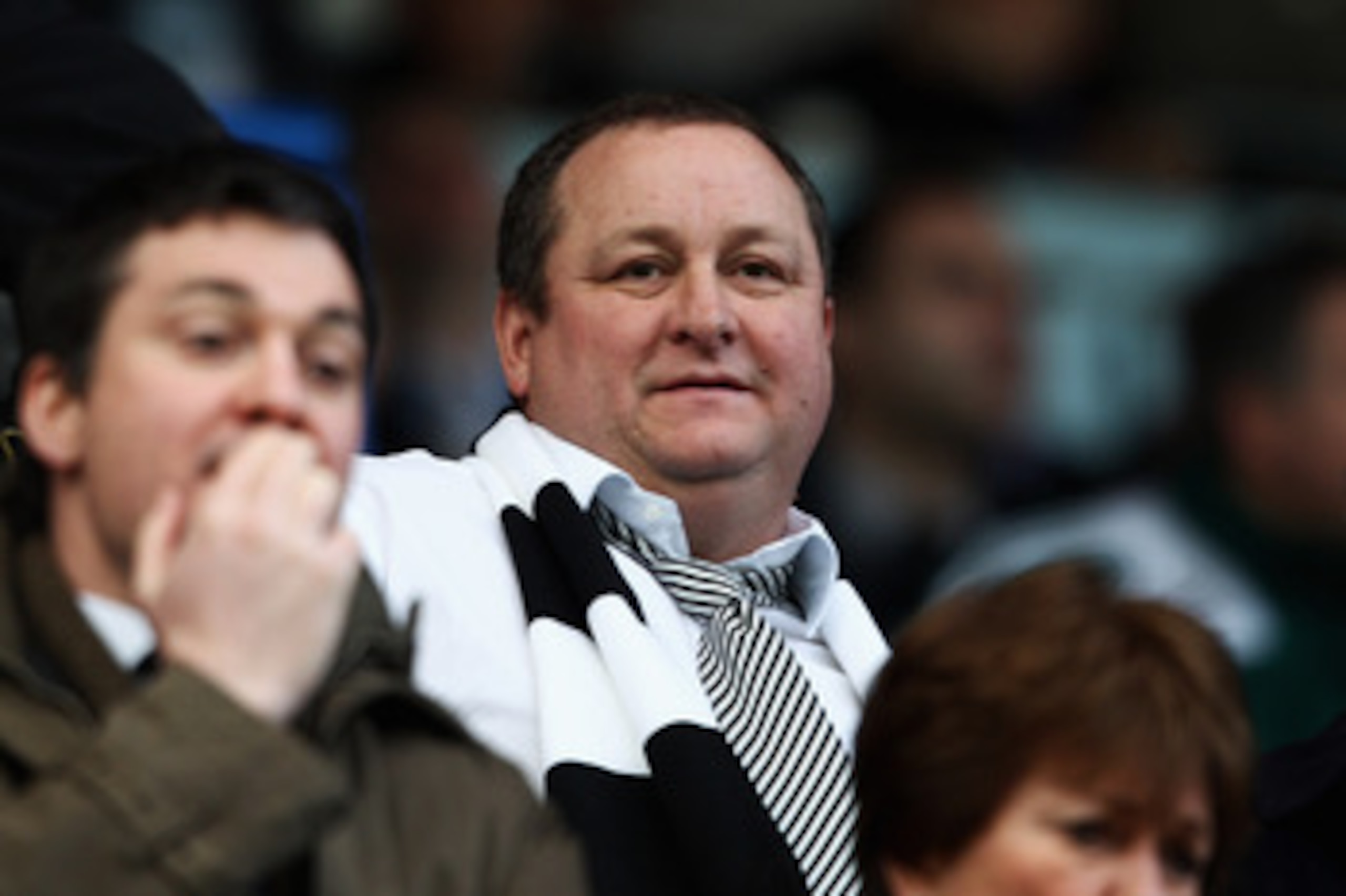 BLACKBURN, ENGLAND - FEBRUARY 12:  Newcastle Owner Mike Ashley looks on during the Barclays Premier League match between Blackburn Rovers and Newcastle United at Ewood Park on February 12, 2011 in Blackburn, England.  (Photo by Dean Mouhtaropoulos/Getty I