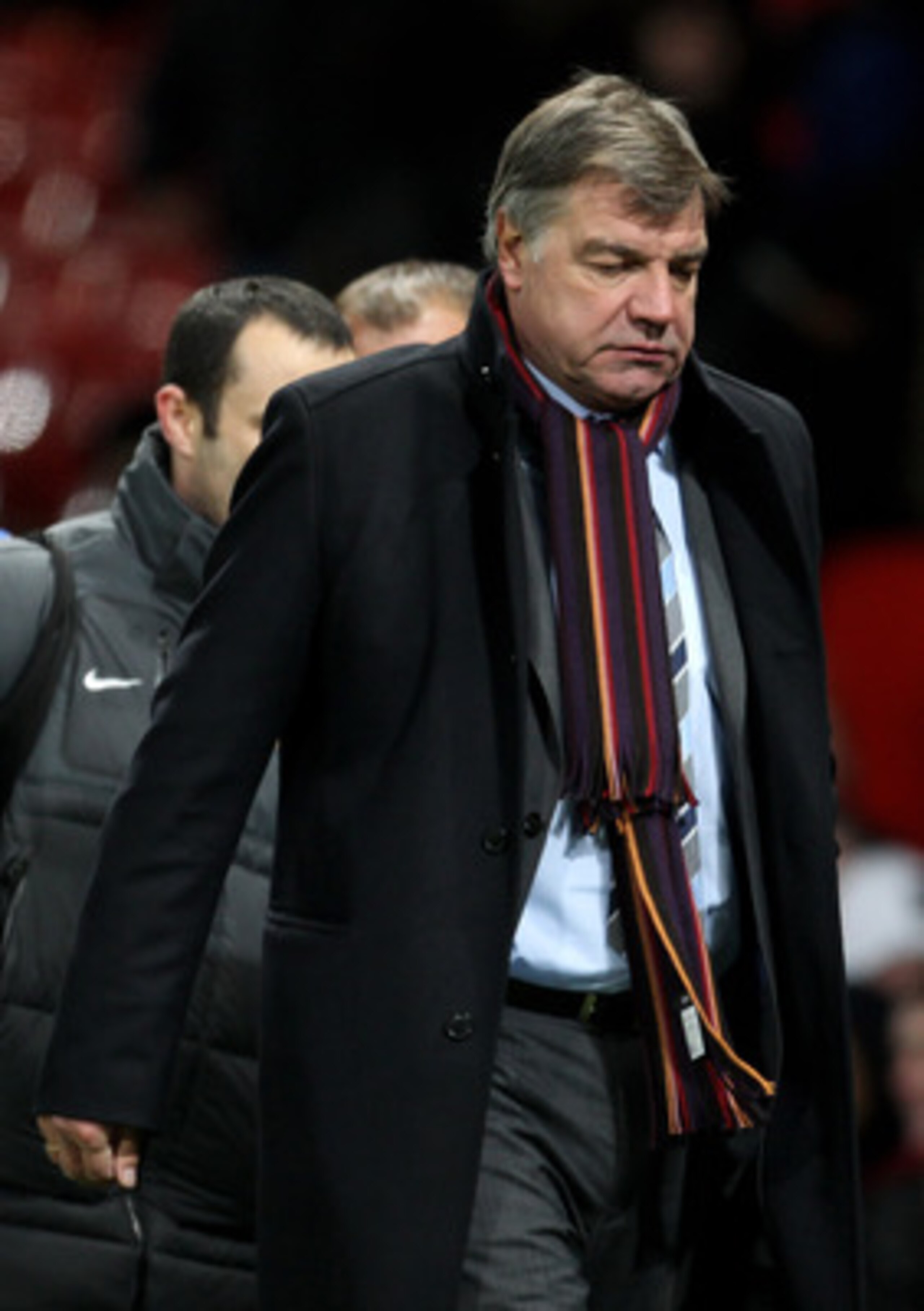 MANCHESTER, ENGLAND - NOVEMBER 27:  Blackburn Rovers Manager Sam Allardyce heads for the dressing room at the end of the Barclays Premier League match between Manchester United and Blackburn Rovers at Old Trafford on November 27, 2010 in Manchester, Engla