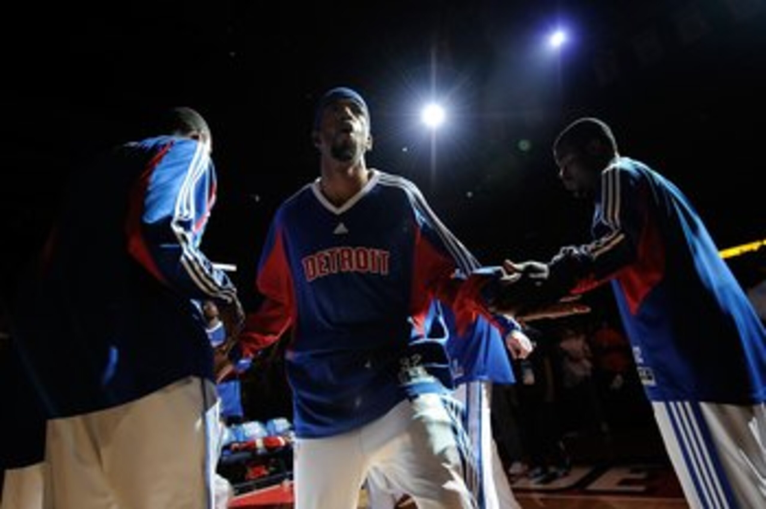 AUBURN HILLS, MI - APRIL 26:  Richard Hamilton #32 of the Detroit Pistons is introduced prior to Game Four of the Eastern Conference Quarterfinals against the Cleveland Cavaliers during the 2009 NBA Playoffs at the Palace of Auburn Hills on April 26, 2009