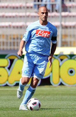 LECCE, ITALY - MAY 08:  Paolo Cannavaro of Napoli  in action during the Serie A match between Lecce and SSC Napoli at Stadio Via del Mare on May 8, 2011 in Lecce, Italy.  (Photo by Giuseppe Bellini/Getty Images)