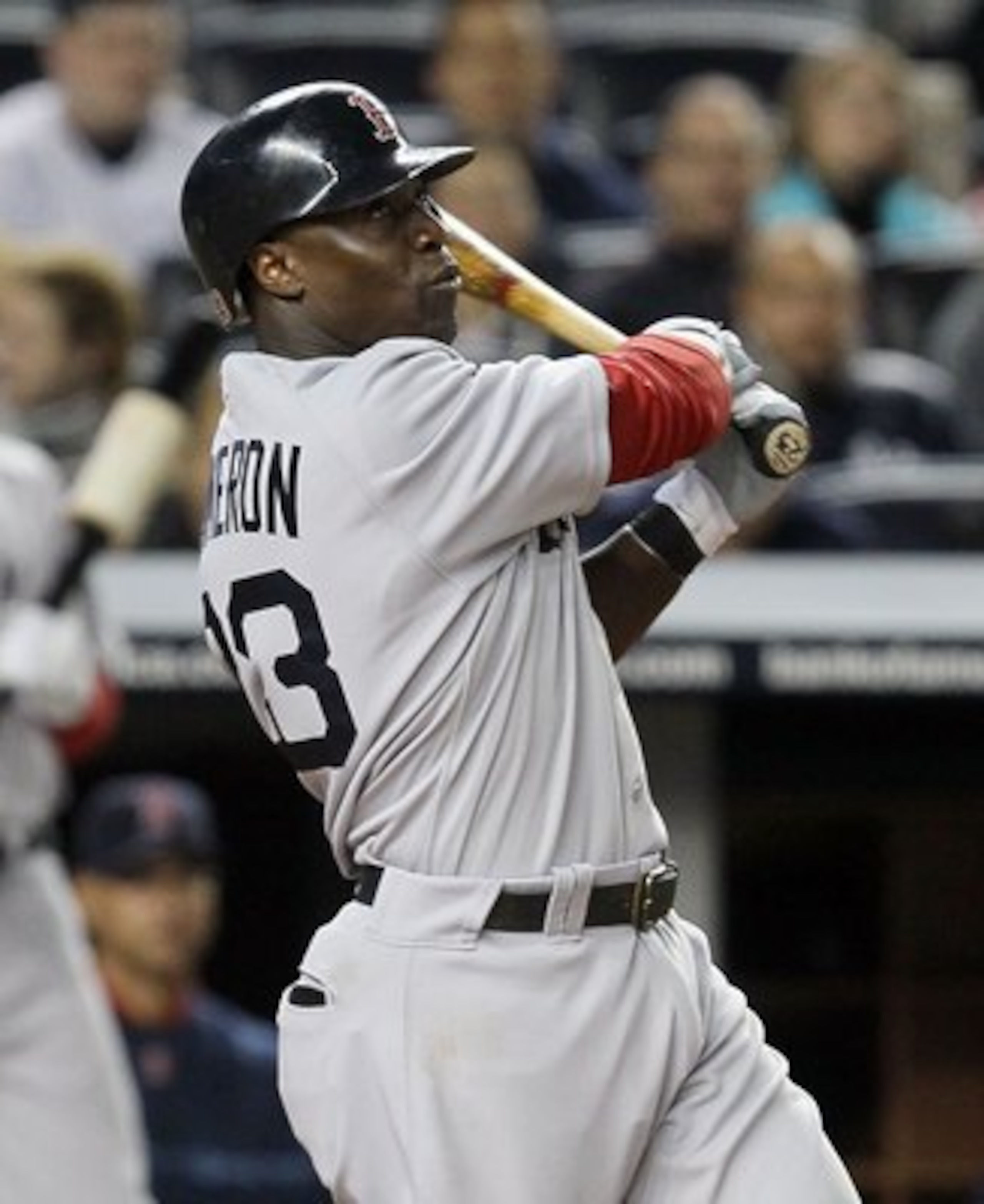NEW YORK, NY - MAY 14:  Mike Cameron #23 of the Boston Red Sox bats against the New York Yankees on May 14, 2011 at Yankee Stadium in the Bronx borough of New York City.  (Photo by Jim McIsaac/Getty Images)