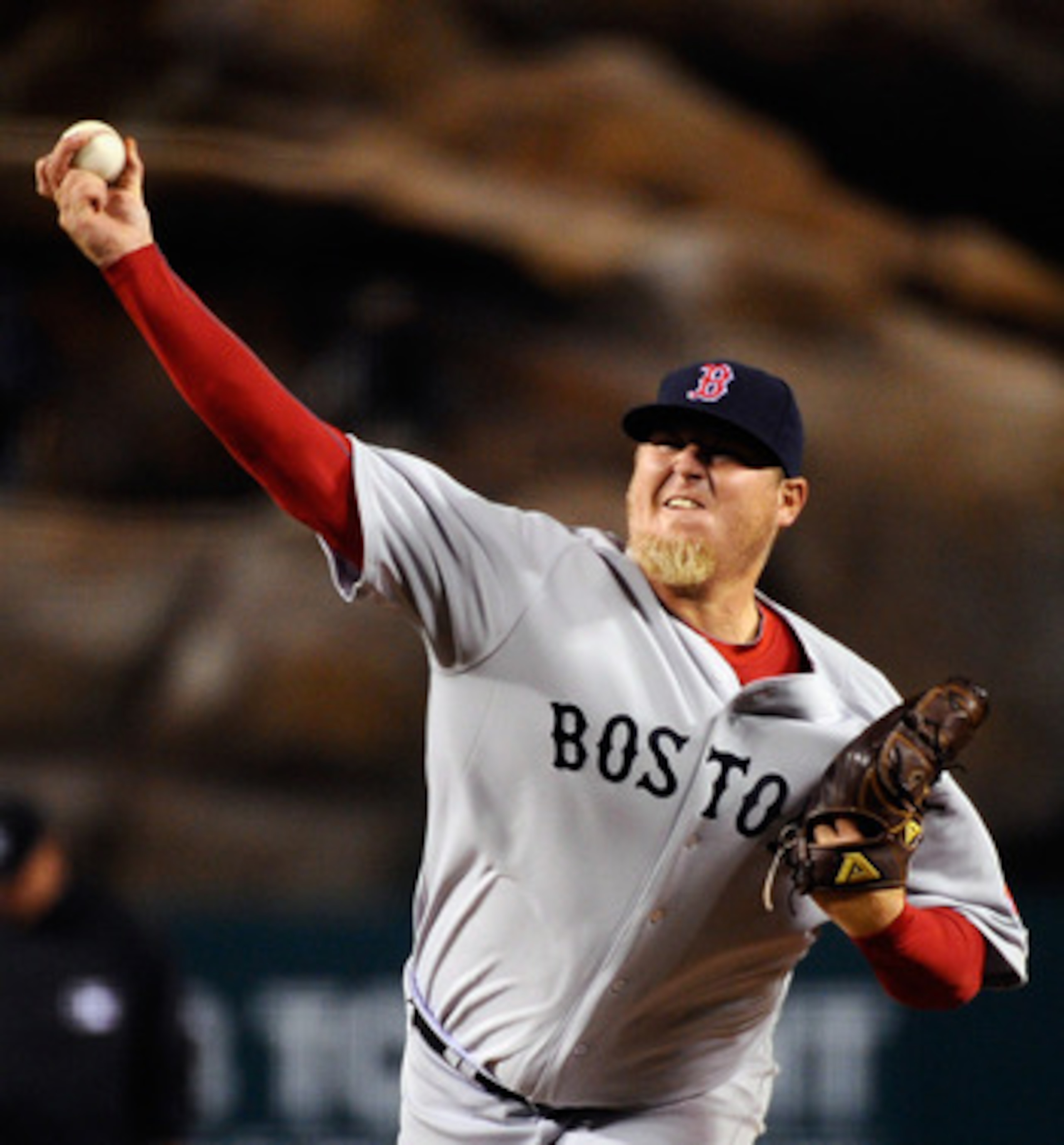 ANAHEIM, CA - APRIL 21:  Pitcher Bobby Jenks #52 of the Boston Red Sox throws a pitch against the Los Angeles Angels of Anaheim during the 10th inning of the baseball game at Angel Stadium of Anaheim on April 21, 2011 in Anaheim, California. Red Sox defea