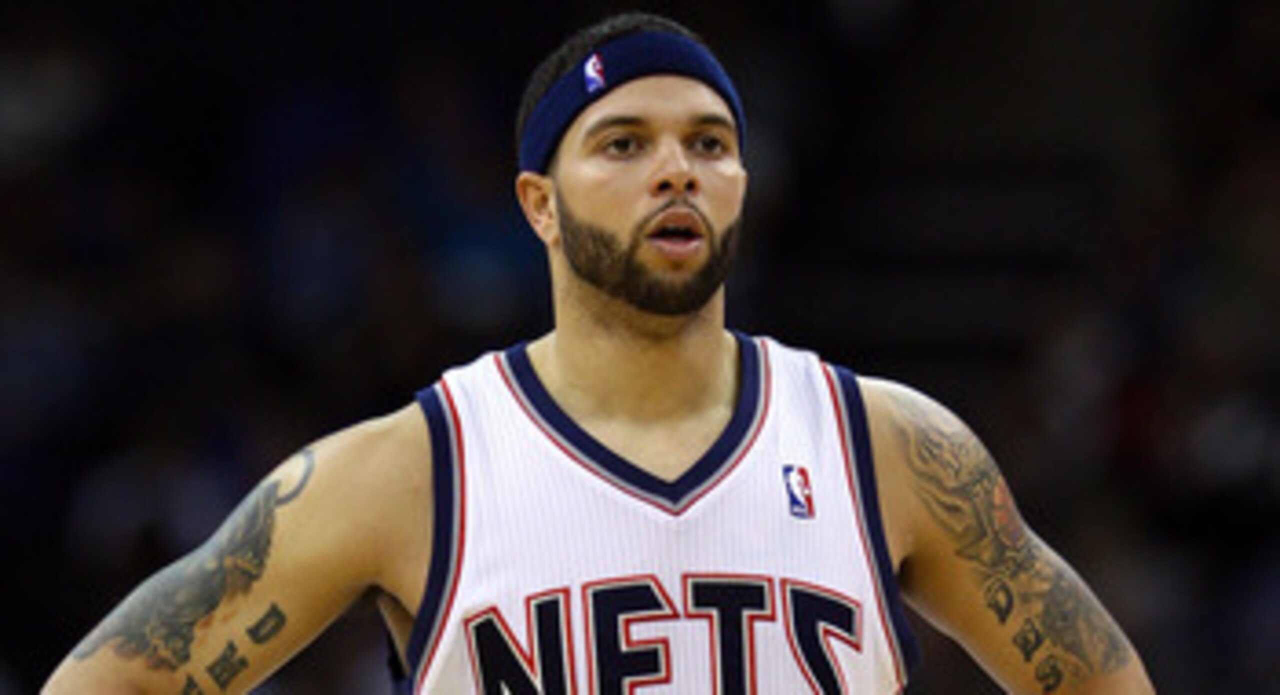 LONDON, ENGLAND - MARCH 04:  Deron Williams of the Nets looks on during the NBA match between New Jersey Nets and the Toronto Raptors at the O2 Arena on March 4, 2011 in London, England. NOTE TO USER: User expressly acknowledges and agrees that, by downlo