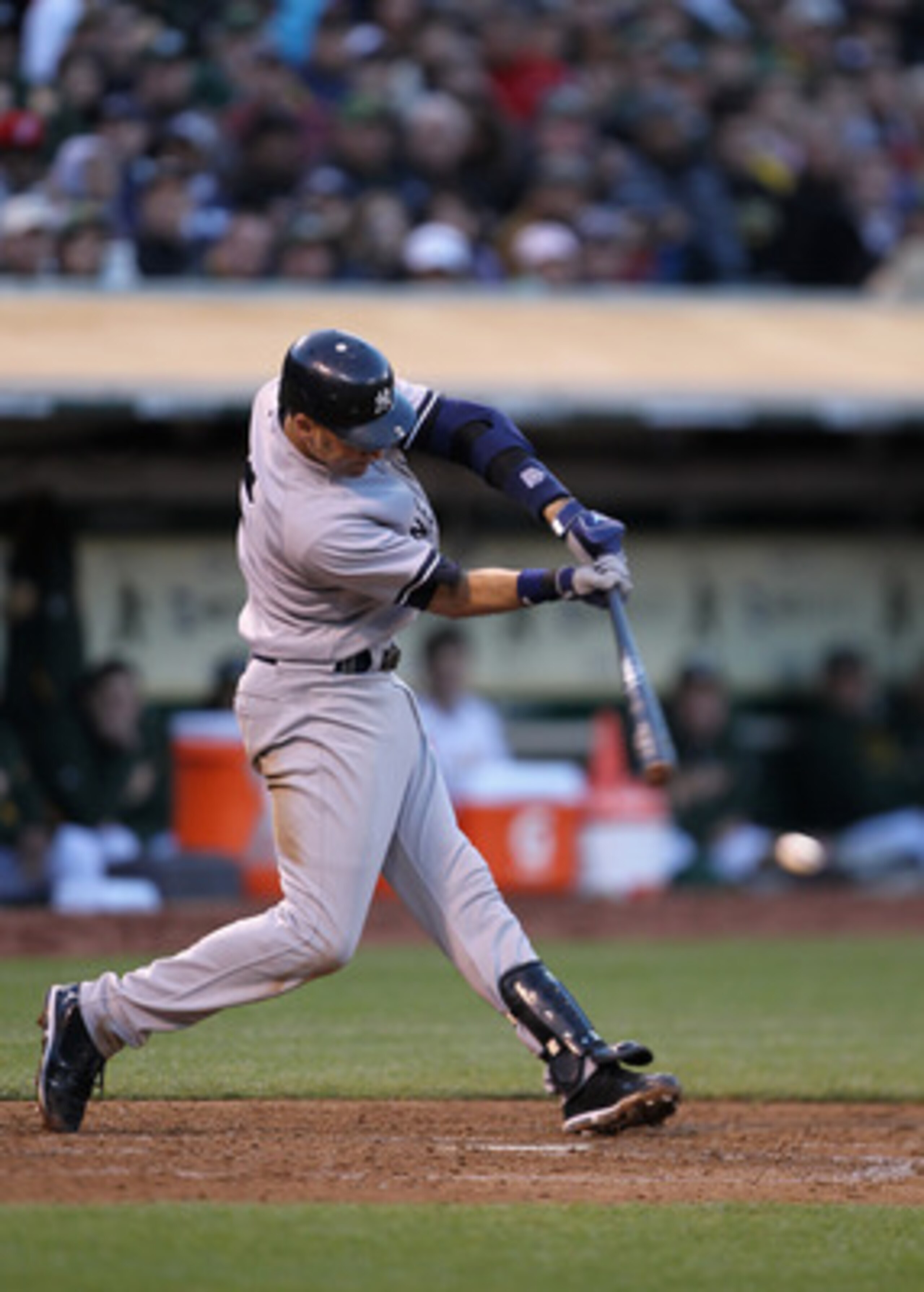 OAKLAND, CA - MAY 31: Derek Jeter #2 of the New York Yankees hits infield single to load the bases in the fourth inning against the Oakland Athletics at Oakland-Alameda County Coliseum on May 31, 2011 in Oakland, California. (Photo by Ezra Shaw/Getty Im OAKLAND, CA - MAY 31: Derek Jeter #2 of the New York Yankees hits infield single to load the bases in the fourth inning against the Oakland Athletics at Oakland-Alameda County Coliseum on May 31, 2011 in Oakland, California. (Photo by Ezra Shaw/Getty Im