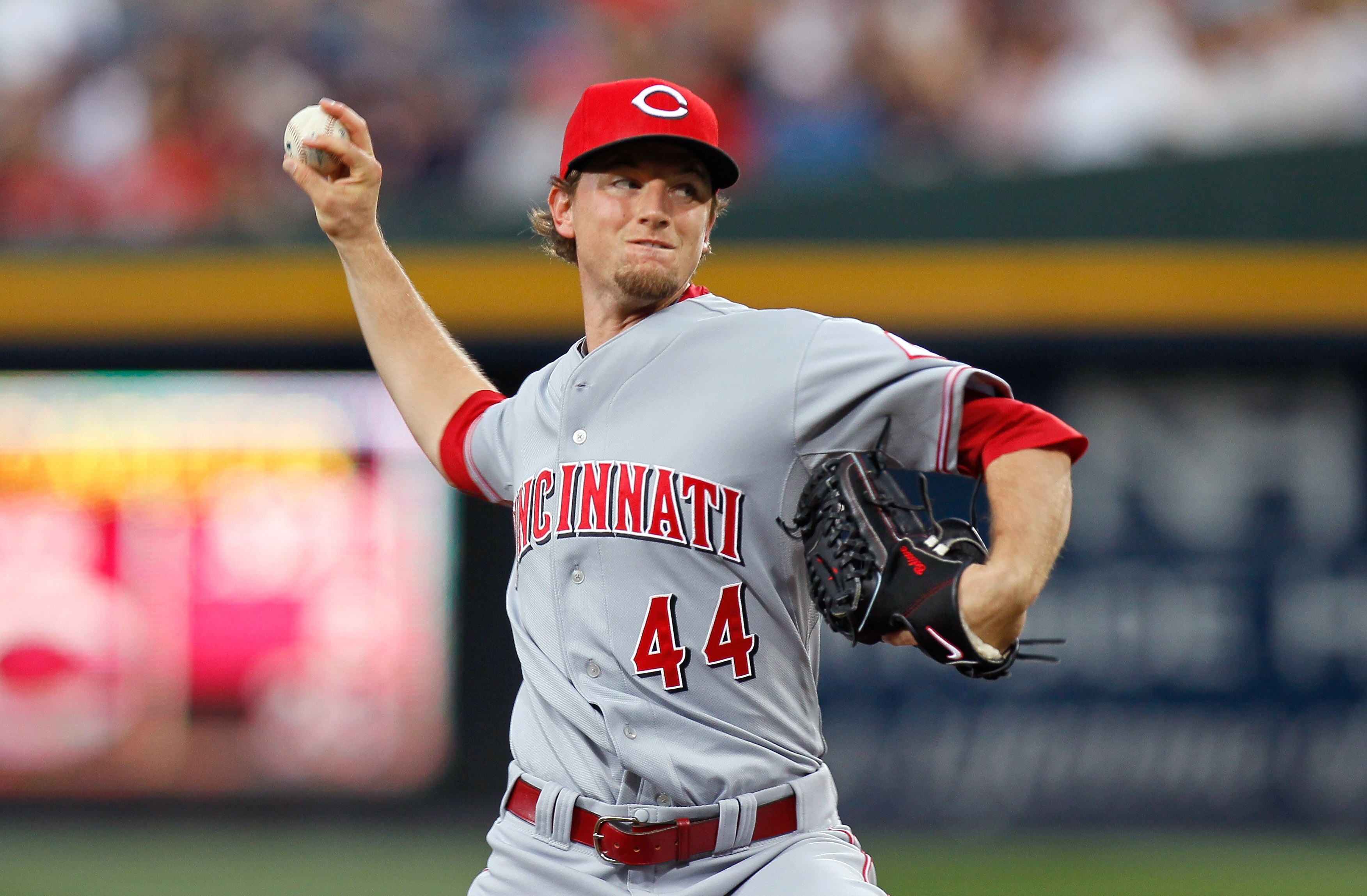 ATLANTA, GA - MAY 27: Mike Leake #44 of the Cincinnati Reds pitches to the Atlanta Braves at Turner Field on May 27, 2011 in Atlanta, Georgia. (Photo by Kevin C. Cox/Getty Images) ATLANTA, GA - MAY 27: Mike Leake #44 of the Cincinnati Reds pitches to the Atlanta Braves at Turner Field on May 27, 2011 in Atlanta, Georgia. (Photo by Kevin C. Cox/Getty Images)