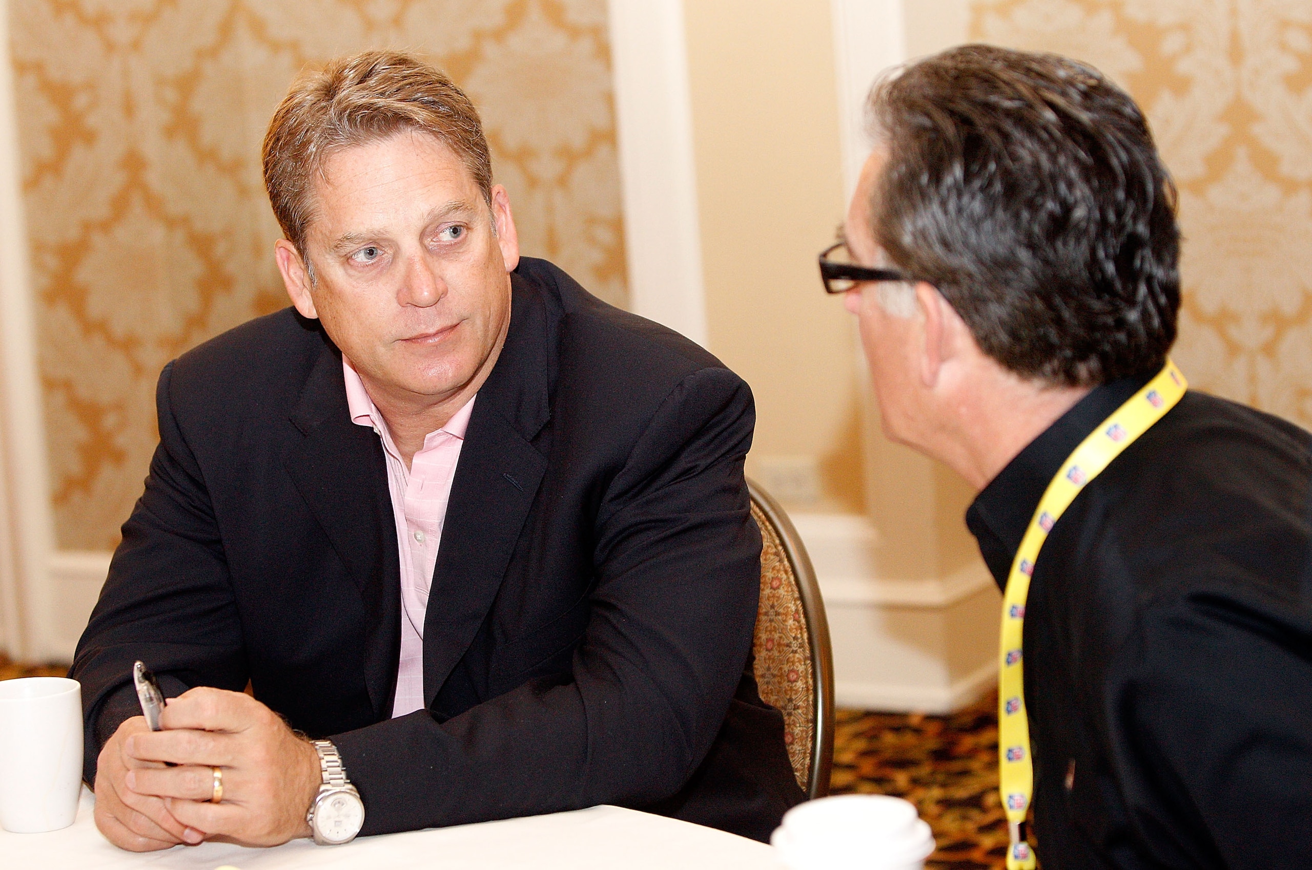 NEW ORLEANS, LA - MARCH 22:  Jacksonville Jaquars head coach Jack Del Rio answers questions from the media during the NFL Annual Meetings at the Roosevelt Hotel on March 22, 2011 in New Orleans, Louisiana. Despite a NFL owners imposed lockout in effect si