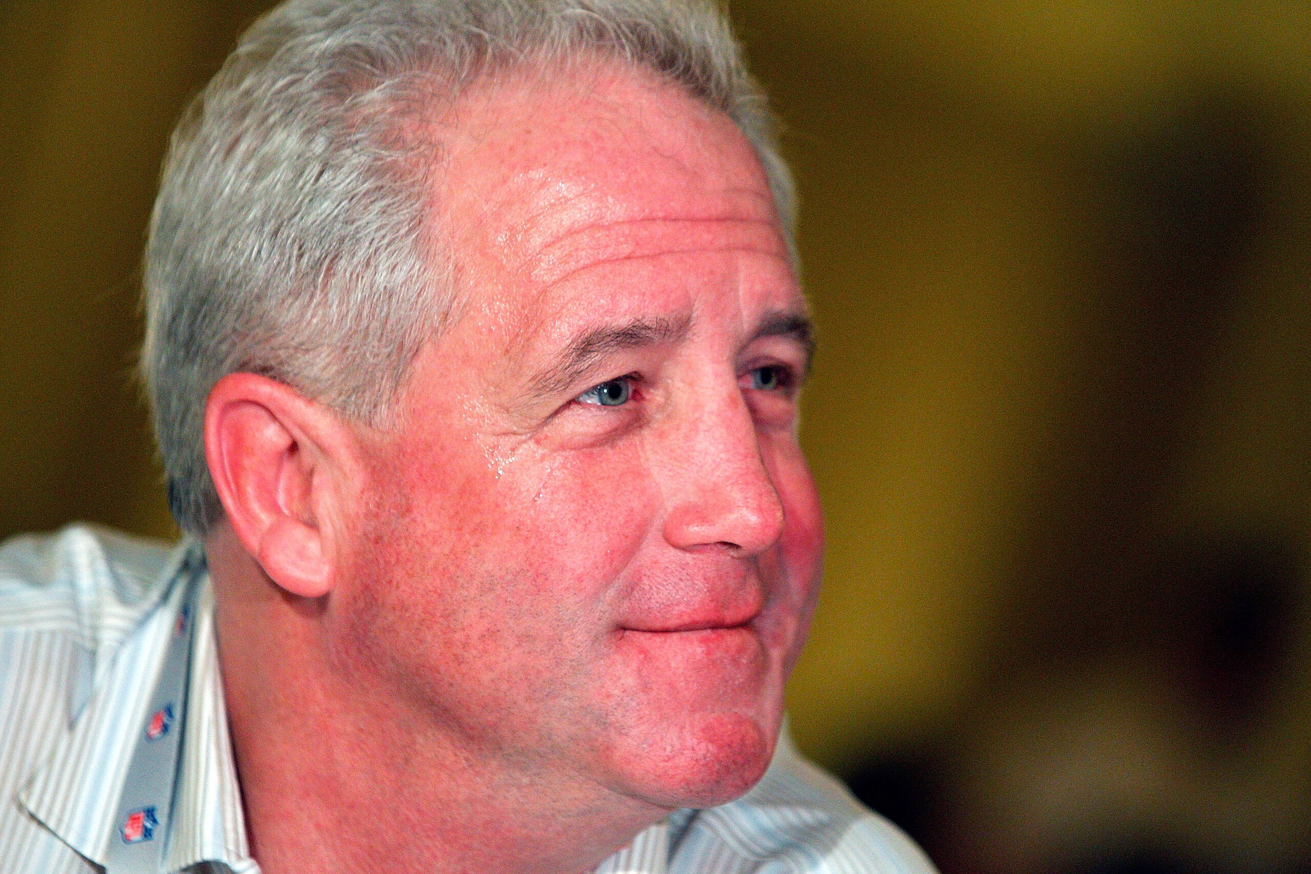 NEW ORLEANS, LA - MARCH 22: Denver Broncos head coach John Fox answers questions from the media during the NFL Annual Meetings at the Roosevelt Hotel on March 22, 2011 in New Orleans, Louisiana. Despite a NFL owners imposed lockout in effect since March 1