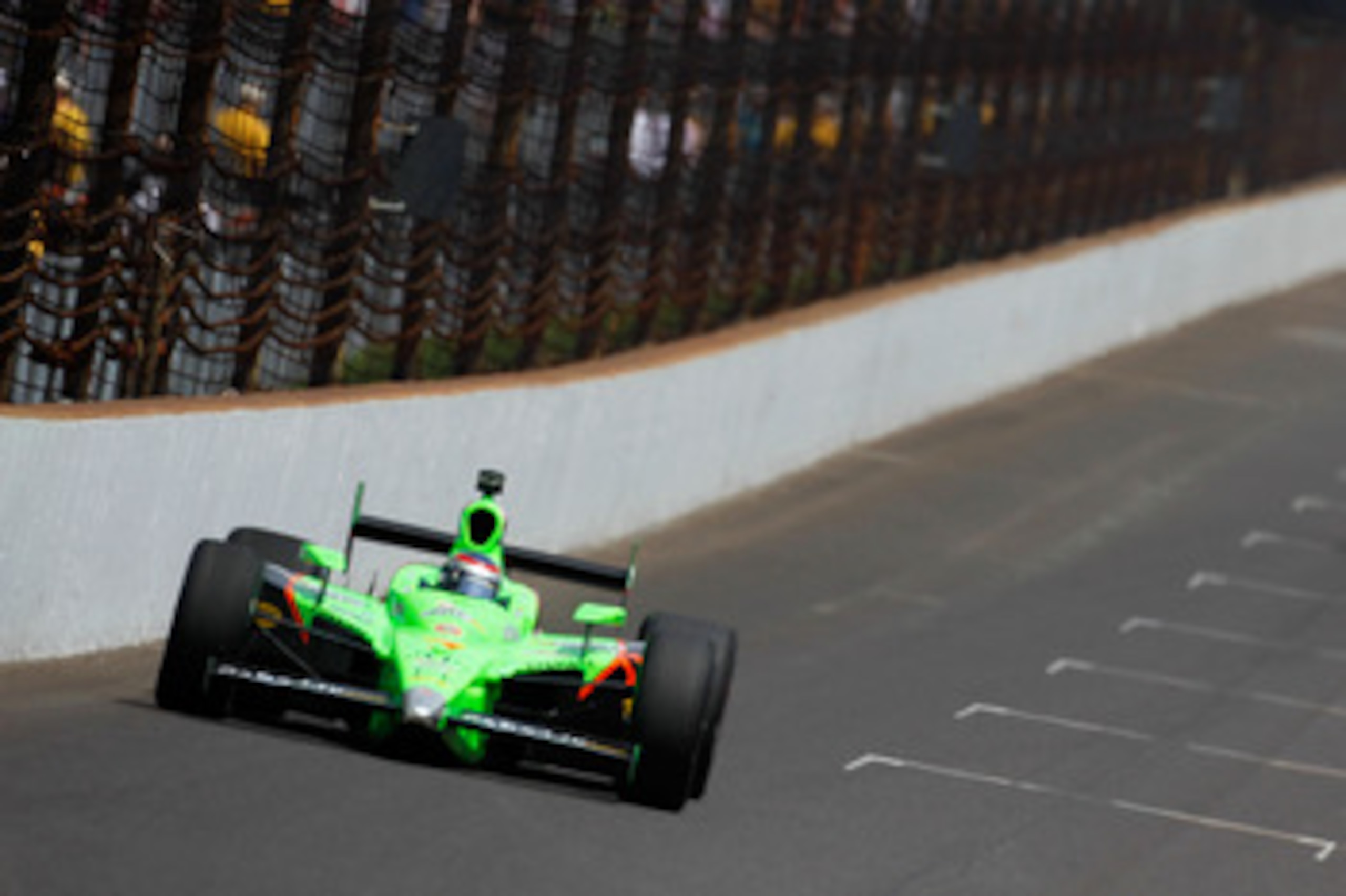 INDIANAPOLIS, IN - MAY 29:  Danica Patrick, driver of the #7 Team GoDaddy Dallara Honda, races during the IZOD IndyCar Series Indianapolis 500 Mile Race at Indianapolis Motor Speedway on May 29, 2011 in Indianapolis, Indiana.  (Photo by Jonathan Ferrey/Ge