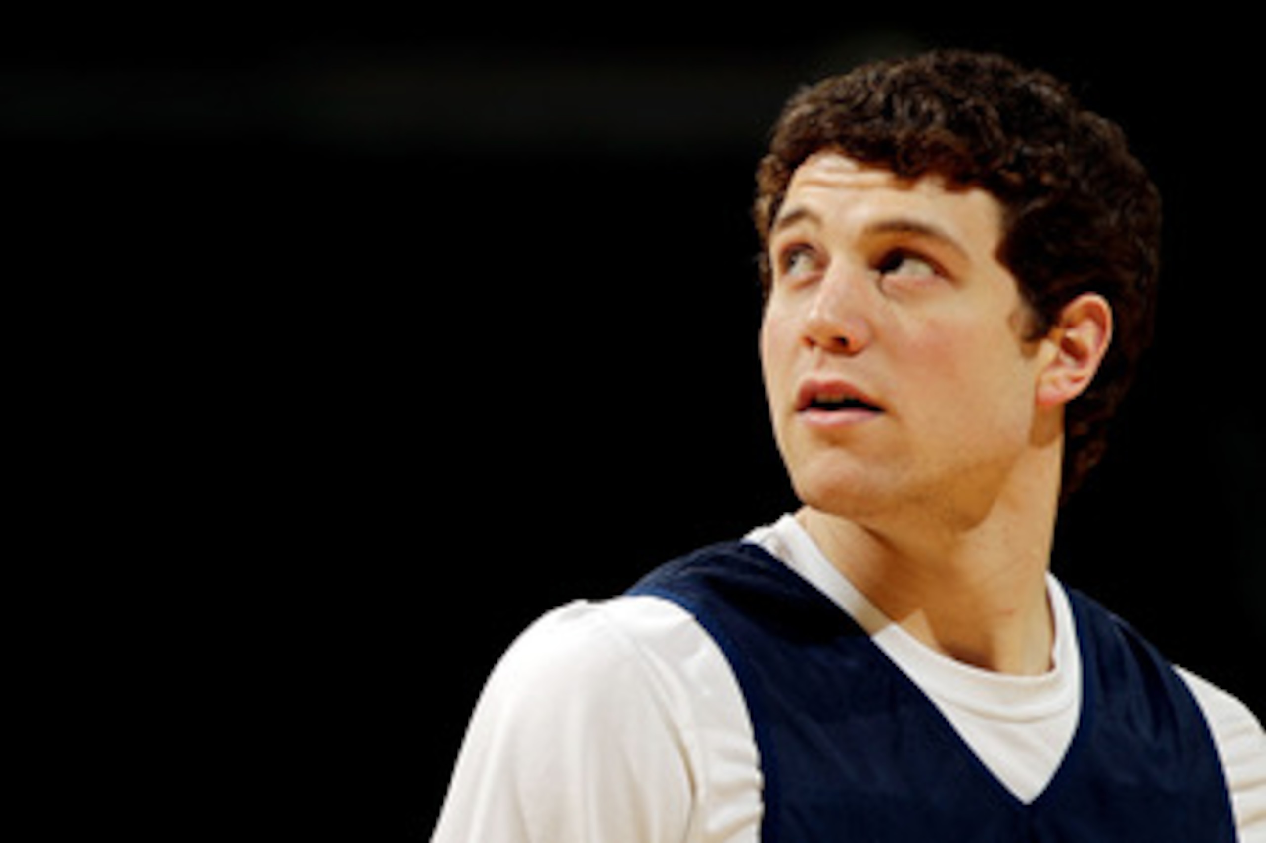 DENVER, CO - MARCH 16:  Jimmer Fredette #32 of the Brigham Young Cougars takes part in practice prior to their second round NCAA Men's Basketball Tournament game at the Pepsi Center on March 16, 2011 in Denver, Colorado.  (Photo by Doug Pensinger/Getty Im
