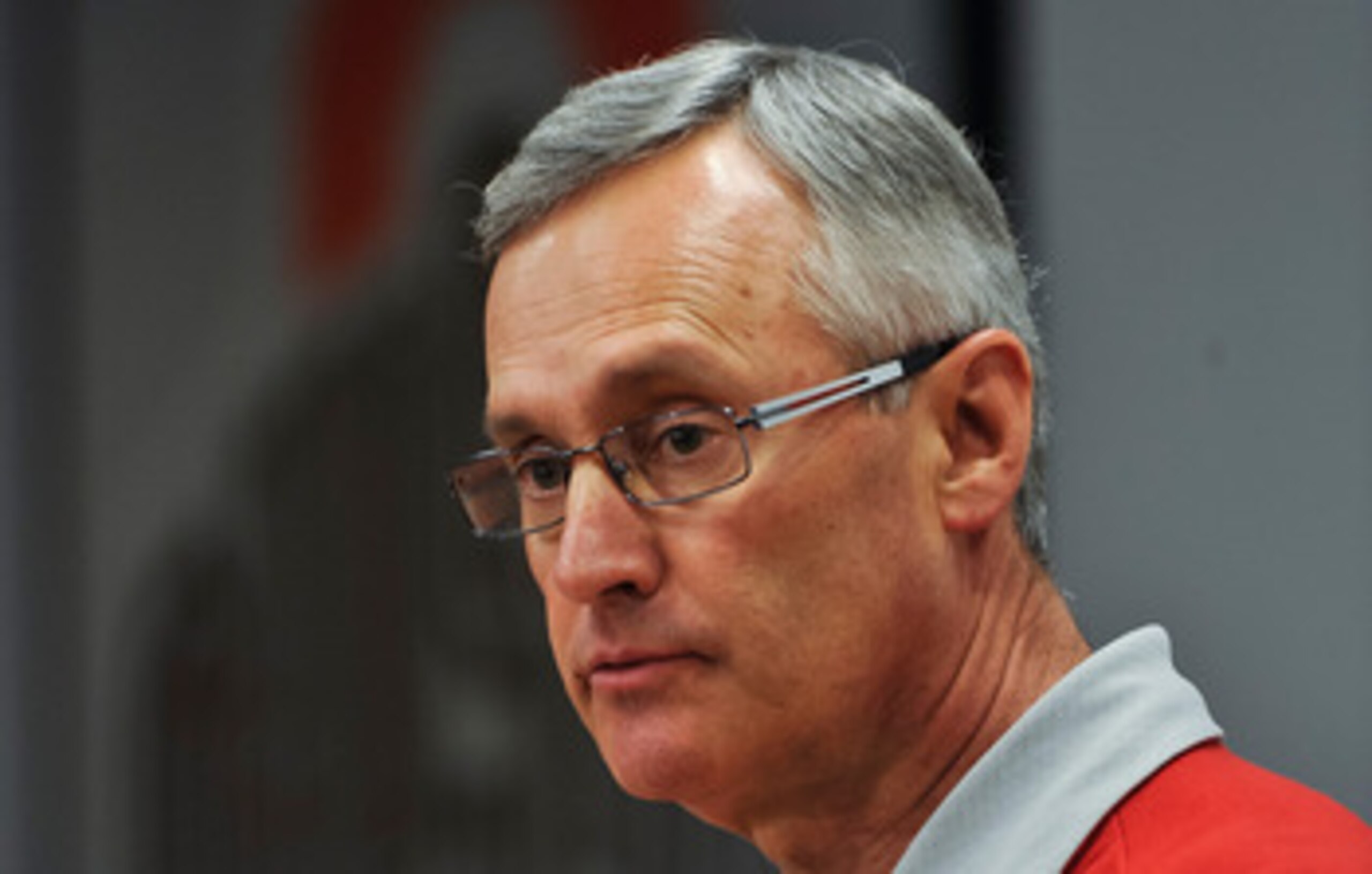 COLUMBUS, OH - MARCH 30:  Head Coach Jim Tressel speaks to the media during a press conference before the start of Spring practices at the Woody Hayes Athletic Center at The Ohio State University on March 30, 2011 in Columbus, Ohio. (Photo by Jamie Sabau/