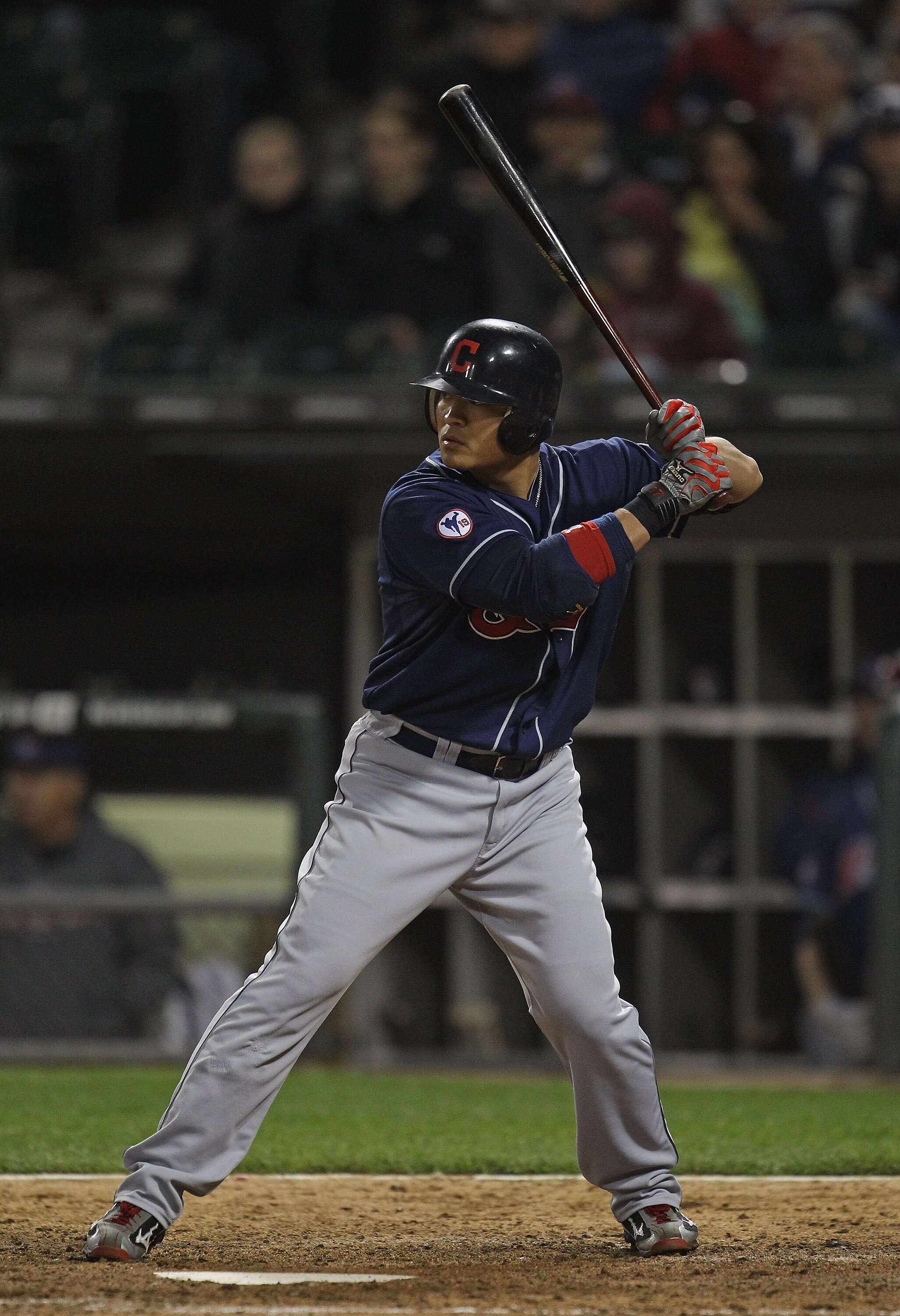 CHICAGO, IL - MAY 19:  Shin-Soo Choo #17 of the Cleveland Indians prepares to bat against the Chicago White Sox at U.S. Cellular Field on May 19, 2011 in Chicago, Illinois.  The Whiute Sox defeated the Indians 8-2.  (Photo by Jonathan Daniel/Getty Images)