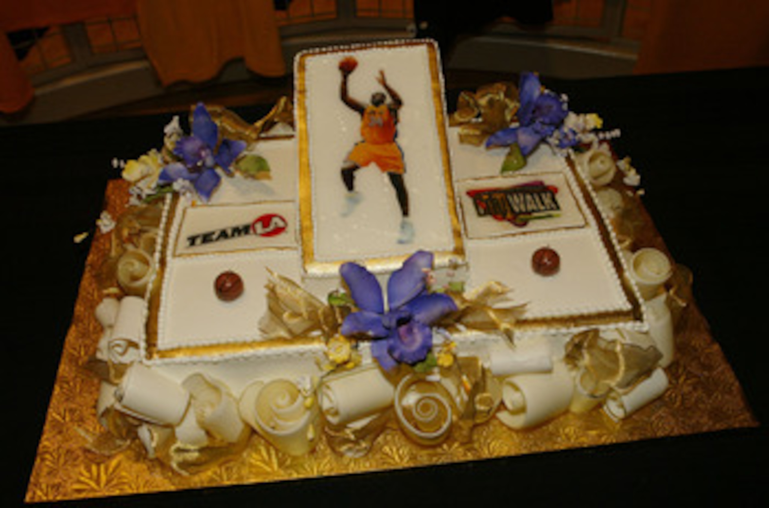 CALIFORNIA - MARCH 6: A cake is seen at Los Angeles Lakers Shaquille O'Neal 32nd birthday celebration and opening of the Team LA Superstore on Universal Studios Citywalk March 6, 2004 in Los Angeles, California. (Photo by Mark Mainz/Getty Images) CALIFORNIA - MARCH 6: A cake is seen at Los Angeles Lakers Shaquille O'Neal 32nd birthday celebration and opening of the Team LA Superstore on Universal Studios Citywalk March 6, 2004 in Los Angeles, California. (Photo by Mark Mainz/Getty Images)