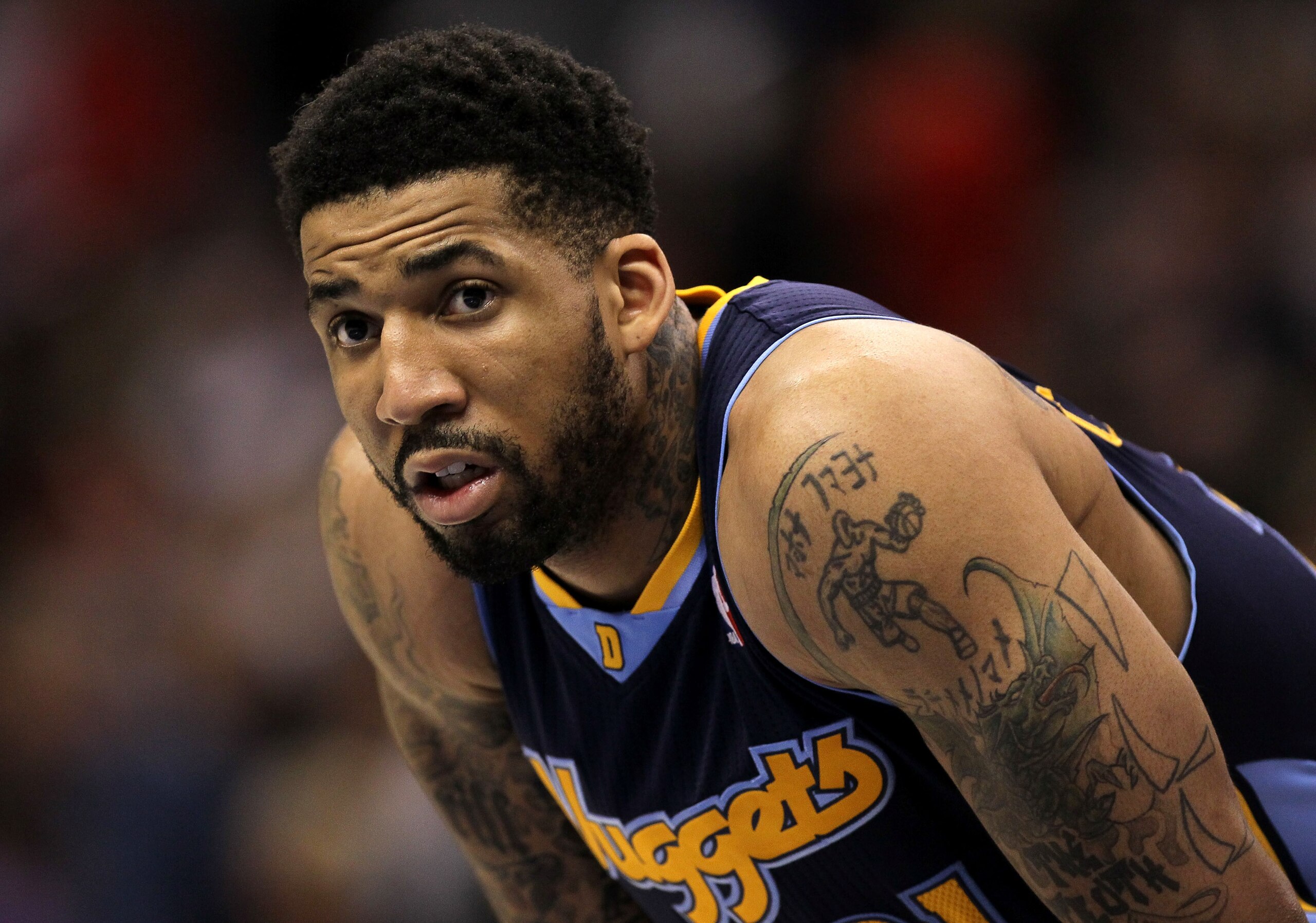 LOS ANGELES, CA - MARCH 5:   Wilson Chandler #21 of the Denver Nuggets waits in the game against the Los Angeles Clippers at Staples Center on March 5, 2011 in Los Angeles, California.  NOTE TO USER: User expressly acknowledges and agrees that, by downloa