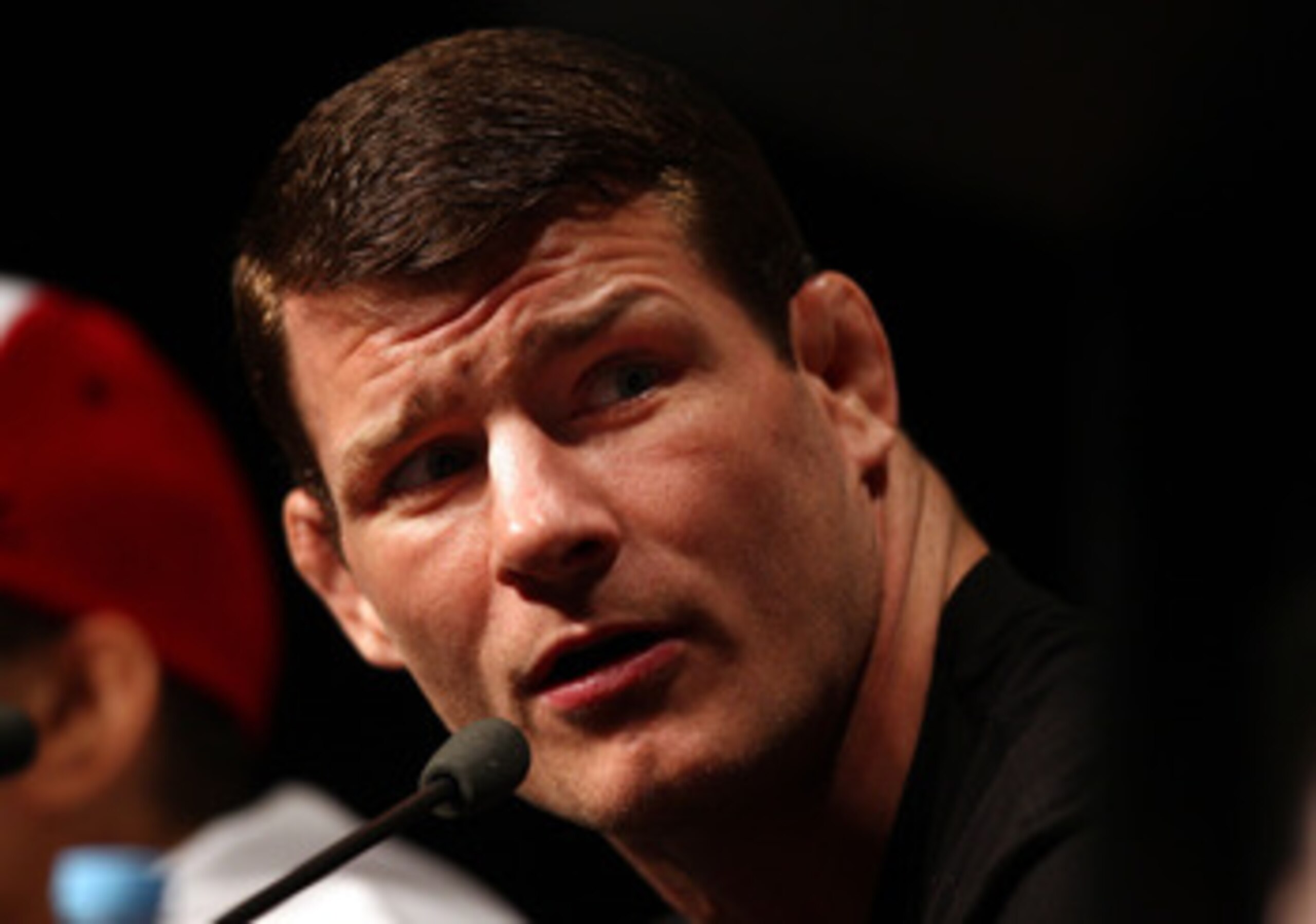 SYDNEY, AUSTRALIA - FEBRUARY 23:  Michael Bisping of England speaks during a Press Conference ahead of UFC 127 at Star City on February 23, 2011 in Sydney, Australia.  (Photo by Ryan Pierse/Getty Images)