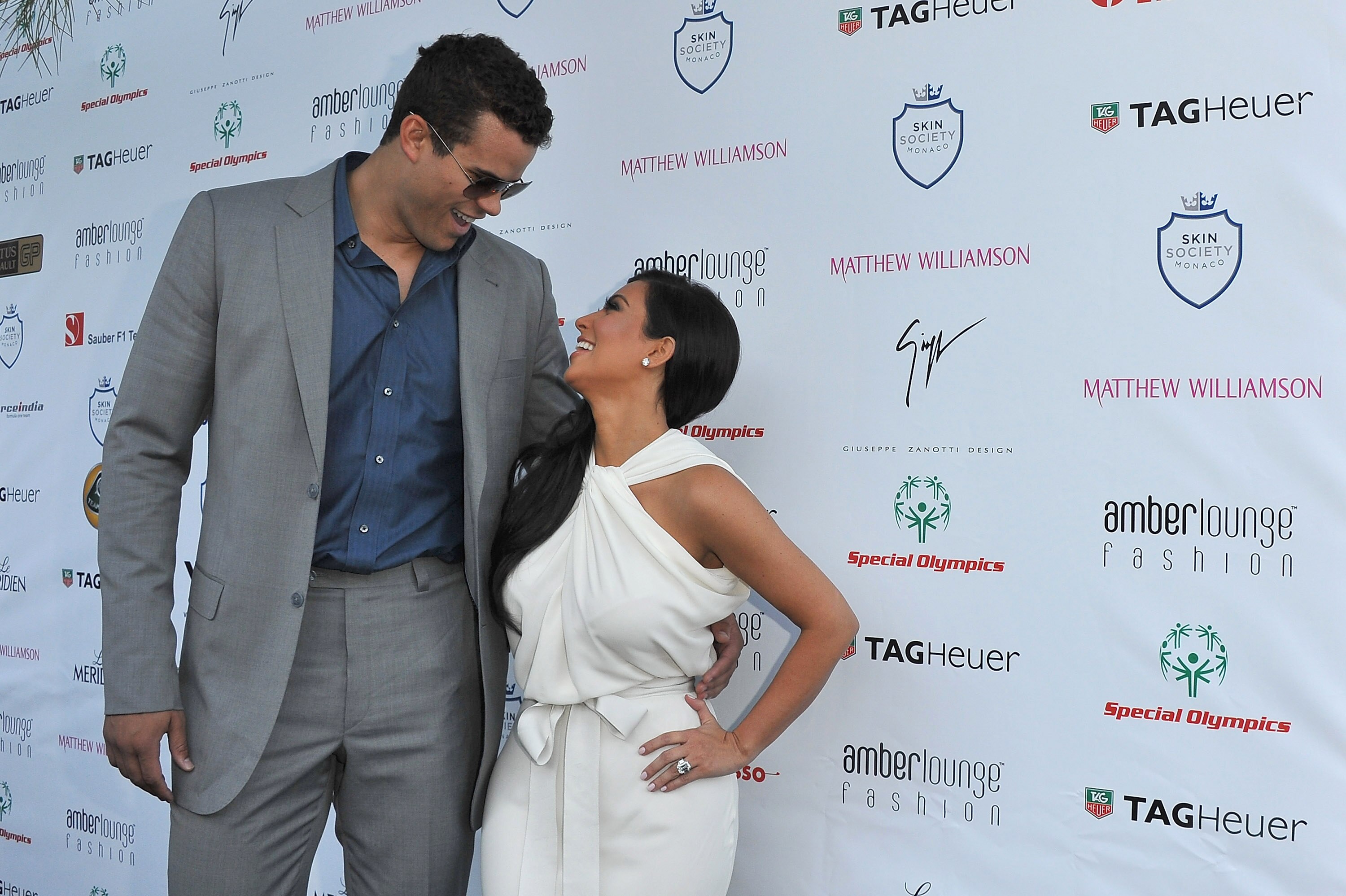 MONACO - MAY 27:  Kim Kardashian (L) and Kris Humphries (R) arrive to attend the AmberLounge Fashion Monaco 2011 on May 27, 2011 in Monaco.  (Photo by Pascal Le Segretain/Getty Images)