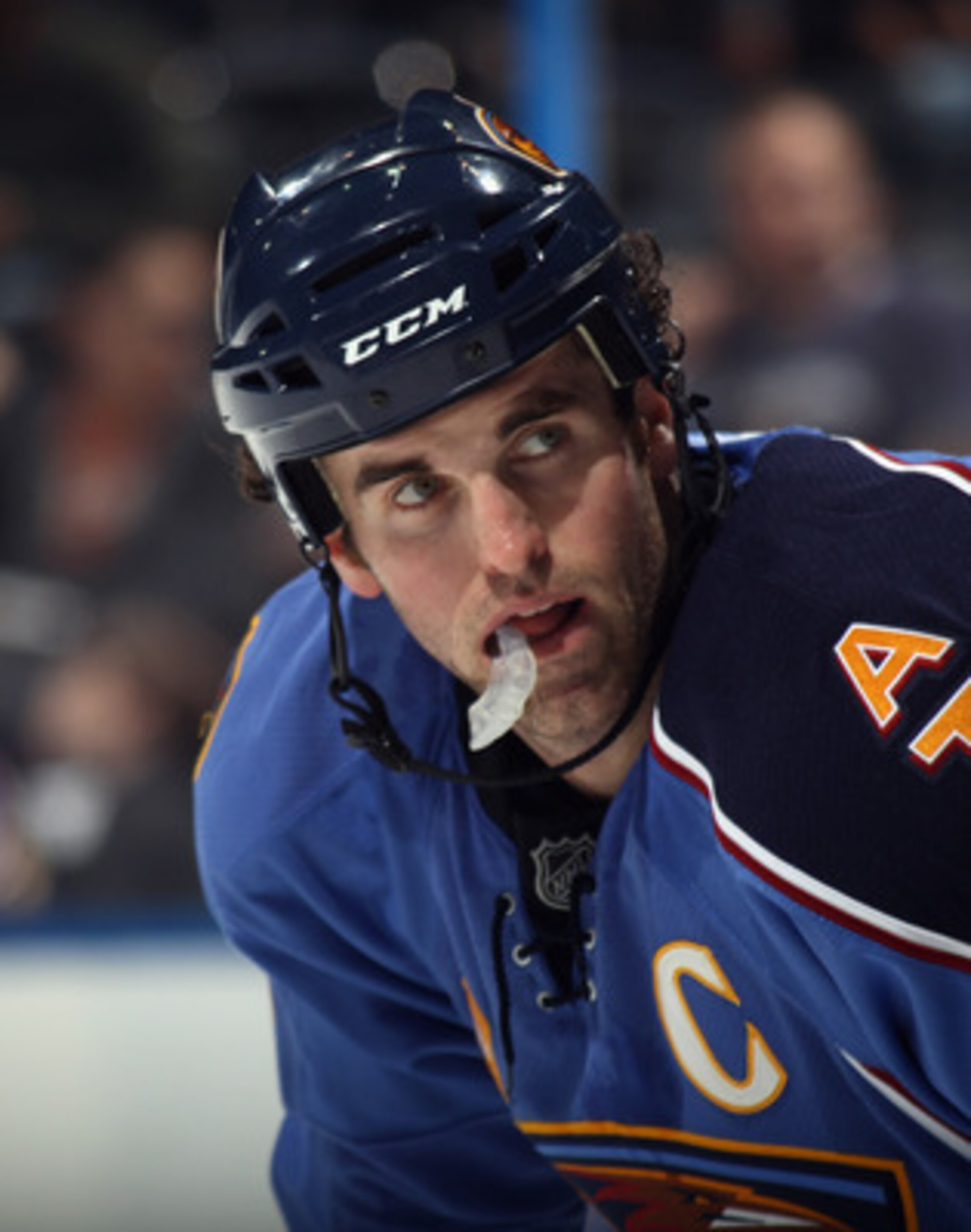 ATLANTA, GA - MARCH 27:  Andrew Ladd #16 of the Atlanta Thrashers skates against the Ottawa Senators at the Philips Arena on March 27, 2011 in Atlanta, Georgia. The Thrashers defeated the 5-4 in the shoot out.  (Photo by Bruce Bennett/Getty Images)