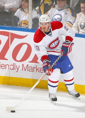BUFFALO, NY - JANUARY 18: James Wisniewski #20 of the Montreal Canadiens skates against the Buffalo Sabres  at HSBC Arena on January 18, 2011 in Buffalo, New York. Buffalo won 2-1 in overtime.  (Photo by Rick Stewart/Getty Images)
