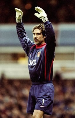 13 Dec 1998:  David Seaman of Arsenal in action during the FA Carling Premiership match against Aston Villa played at Villa Park in Birmingham, England.  The match finished in a 3-2 win for Aston Villa. \ Mandatory Credit: Clive Brunskill /Allsport
