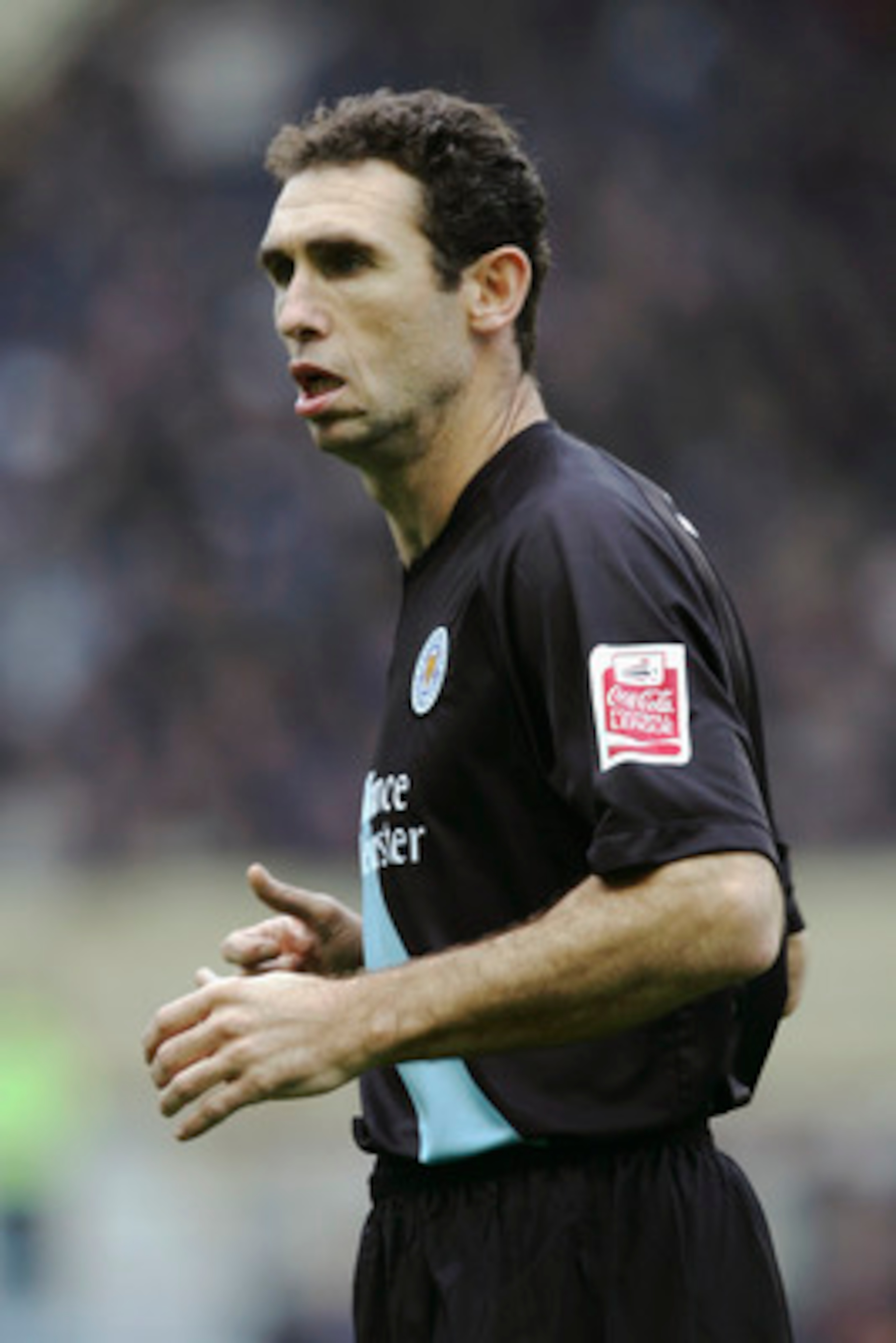 COVENTRY, ENGLAND - OCTOBER 16: Martin Keown of Leicester City in action during the Coca-Cola Championship match between Coventry City and Leicester City at Highfield Road, on October 16, 2004 in Coventry, England. (Photo by Ross Kinnaird/Getty Images) COVENTRY, ENGLAND - OCTOBER 16: Martin Keown of Leicester City in action during the Coca-Cola Championship match between Coventry City and Leicester City at Highfield Road, on October 16, 2004 in Coventry, England. (Photo by Ross Kinnaird/Getty Images)