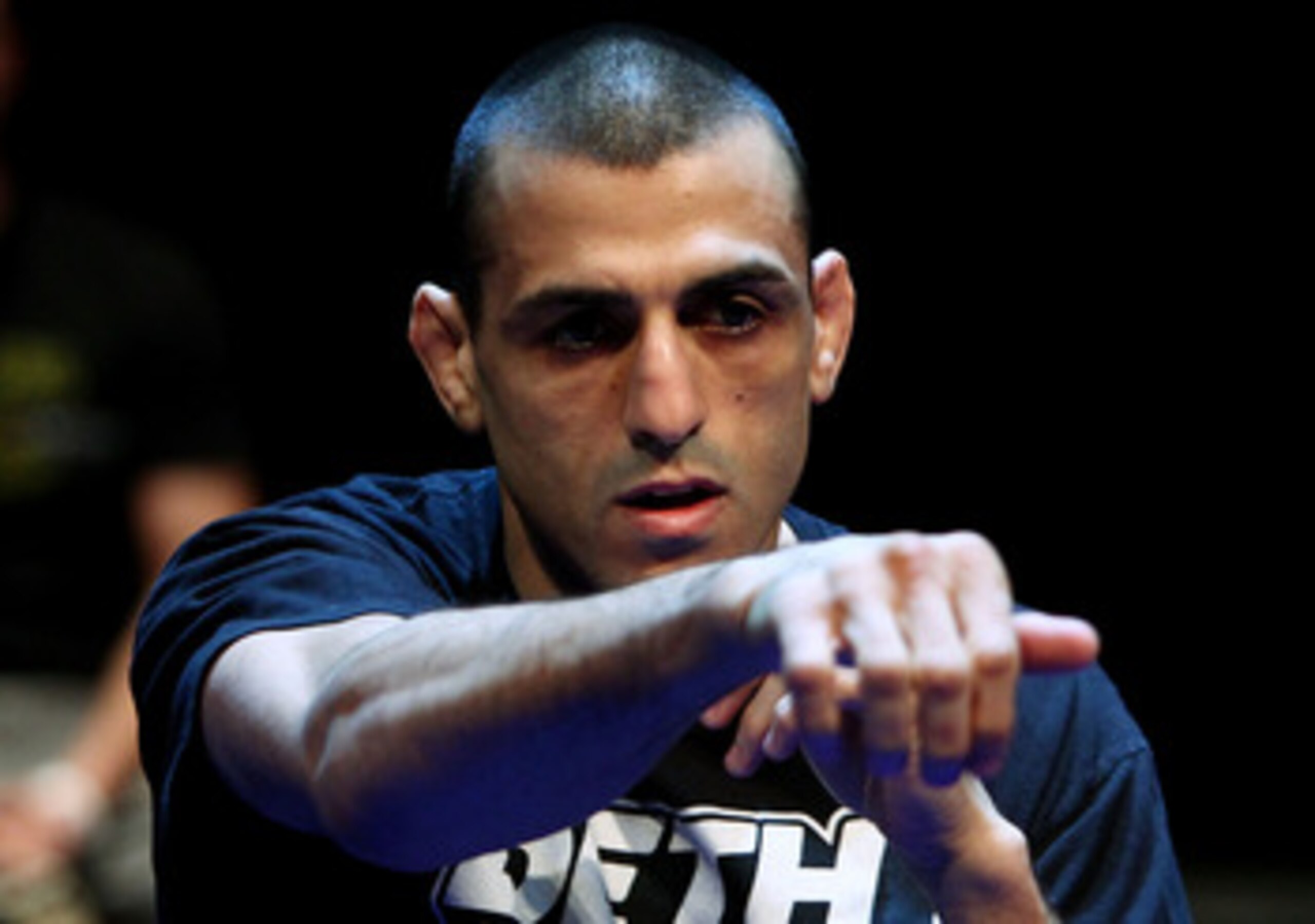 SYDNEY, AUSTRALIA - FEBRUARY 22: George Sotiropoulos spas during an Open Workout ahead of UFC Sydney 127 at Star City on February 22, 2011 in Sydney, Australia. (Photo by Mark Nolan/Getty Images) SYDNEY, AUSTRALIA - FEBRUARY 22: George Sotiropoulos spas during an Open Workout ahead of UFC Sydney 127 at Star City on February 22, 2011 in Sydney, Australia. (Photo by Mark Nolan/Getty Images)