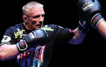 SYDNEY, AUSTRALIA - FEBRUARY 22:  Denis Siver does some glove work during an Open Workout ahead of UFC Sydney 127 at Star City on February 22, 2011 in Sydney, Australia.  (Photo by Mark Nolan/Getty Images)