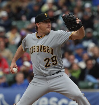 CHICAGO, IL - MAY 27:  Starting pitcher Kevin Correia #29 of the Pittsburgh Pirates delivers the ball against the Chicago Cubs at Wrigley Field on May 27, 2011 in Chicago, Illinois. The Pirates defeated the Cubs 4-2.  (Photo by Jonathan Daniel/Getty Image