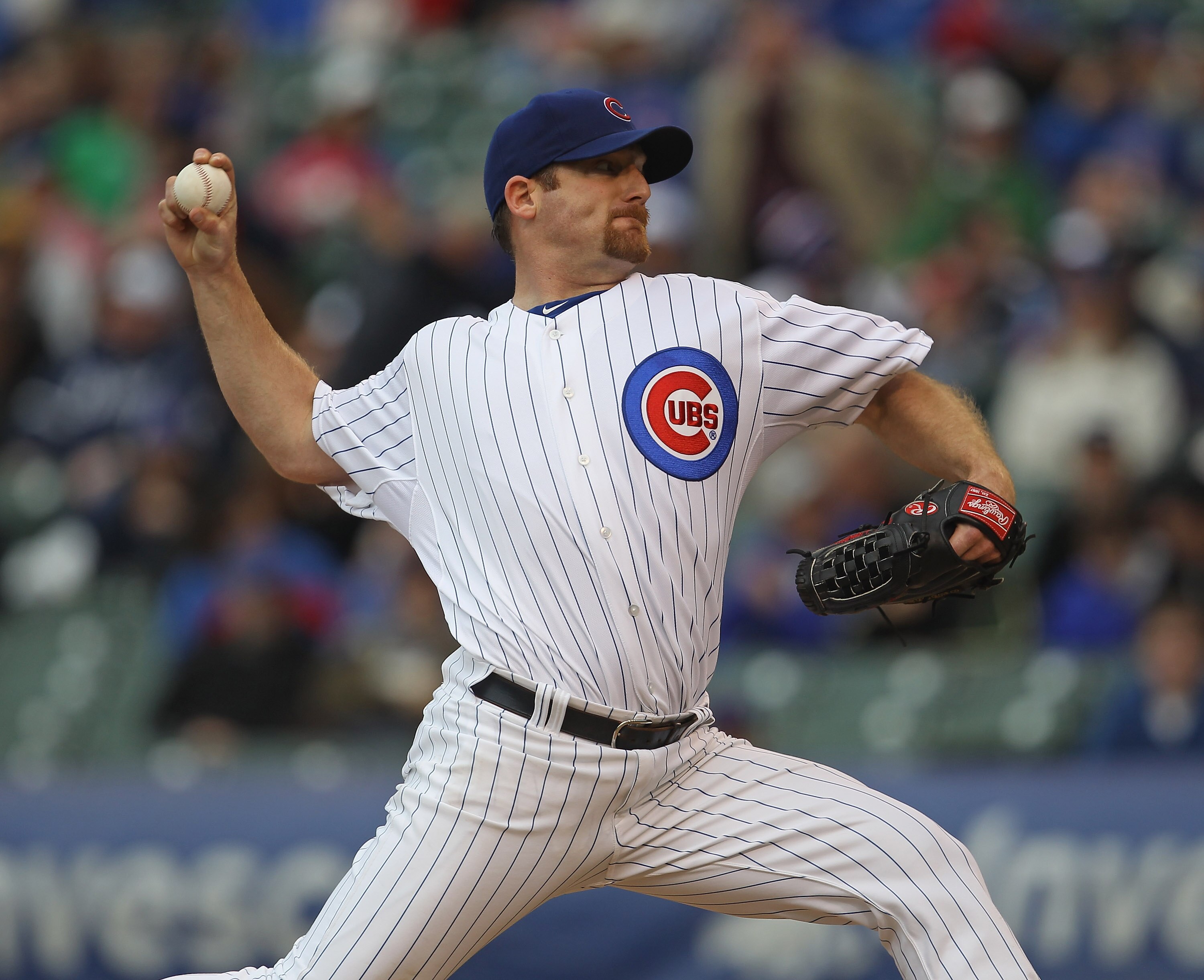 CHICAGO, IL - MAY 29:  Ryan Dempster #46 of the Chicago Cubs pitches against the Pittsburgh Pirates at Wrigley Field on May 29, 2011 in Chicago, Illinois. The Cubs defeated the Pirates 3-2.  (Photo by Jonathan Daniel/Getty Images)