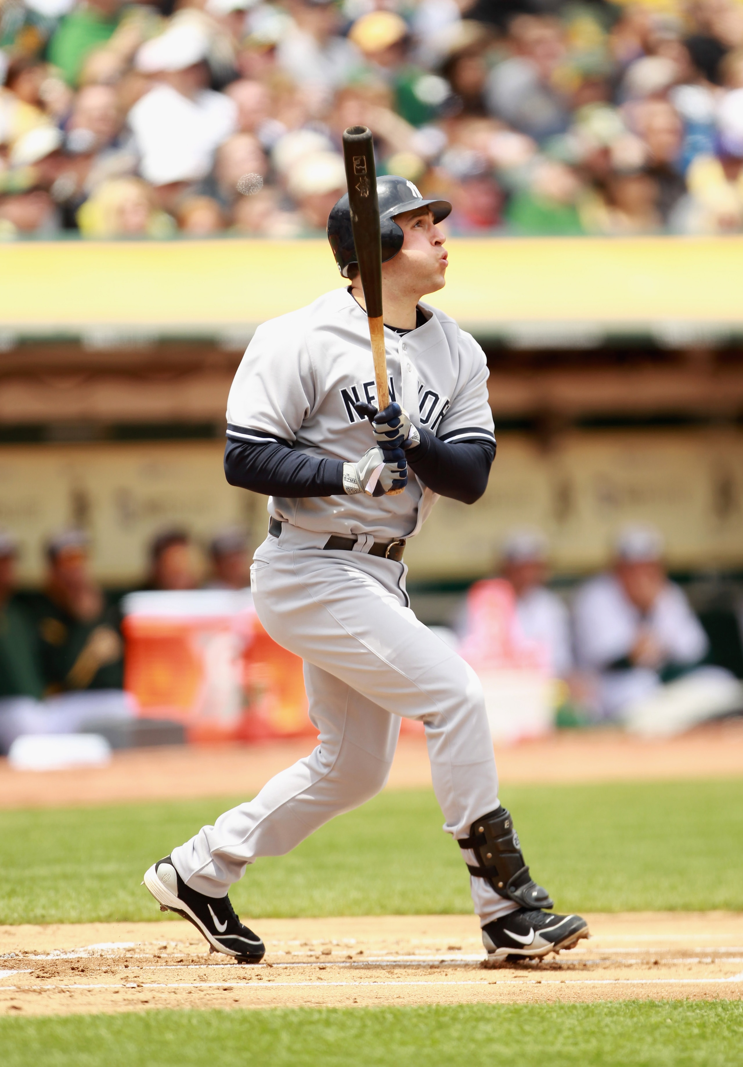 OAKLAND, CA - MAY 30: Mark Teixeira #25 of the New York Yankees bats against the Oakland Athletics at Oakland-Alameda County Coliseum on May 30, 2011 in Oakland, California. (Photo by Ezra Shaw/Getty Images) OAKLAND, CA - MAY 30: Mark Teixeira #25 of the New York Yankees bats against the Oakland Athletics at Oakland-Alameda County Coliseum on May 30, 2011 in Oakland, California. (Photo by Ezra Shaw/Getty Images)
