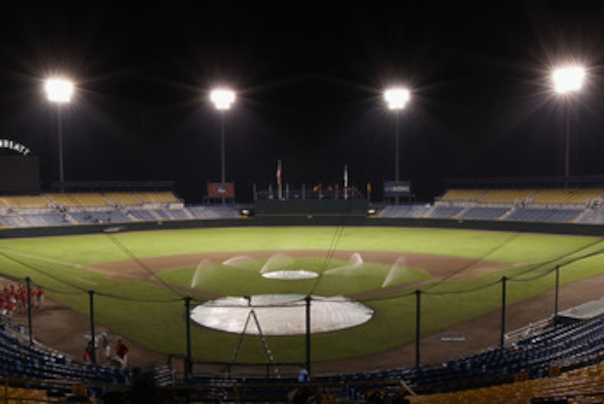 OMAHA, NE - JUNE 29:  General view of Rosenblatt Stadium following game 2 of the men's 2010 NCAA College Baseball World Series between the UCLA Bruins and the South Carolina Gamecocks on June 29, 2010 in Omaha, Nebraska. The Gamecocks defeated the Bruins 