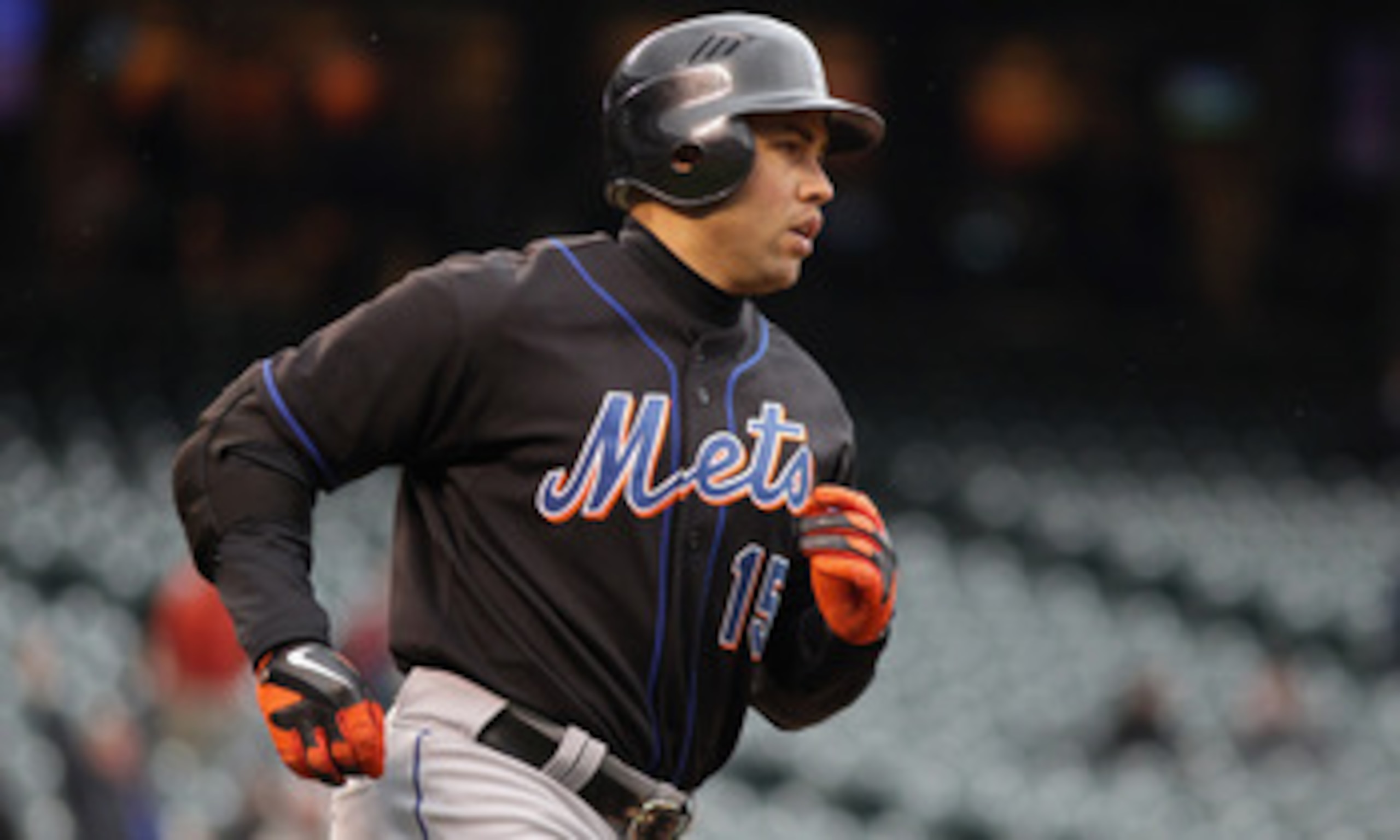 DENVER, CO - MAY 12:  Carlos Beltran #15 of the New York Mets rounds the bases on his third home run of the game off of Matt Lindstrom of the Colorado Rockies in the ninth inning at Coors Field on May 12, 2011 in Denver, Colorado. Beltran had three homeru