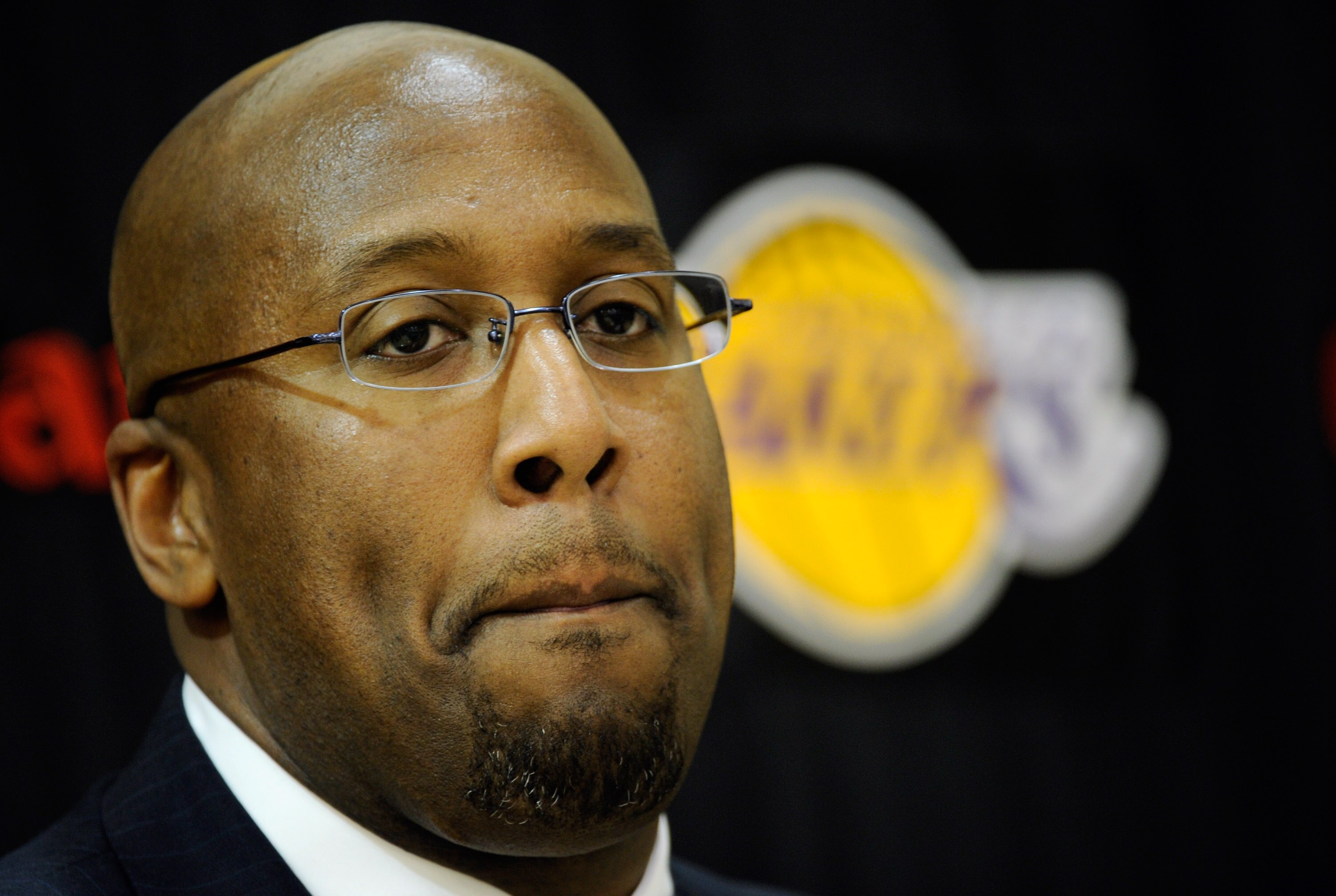 EL SEGUNDO, CA - MAY 31:  Mike Brown, the new head coach for the Los Angeles Lakers, speaks during his introductory news conference at the team's training facility on May 31, 2011 in El Segundo, California. Brown replaced Lakers coach Phil Jackson, who re