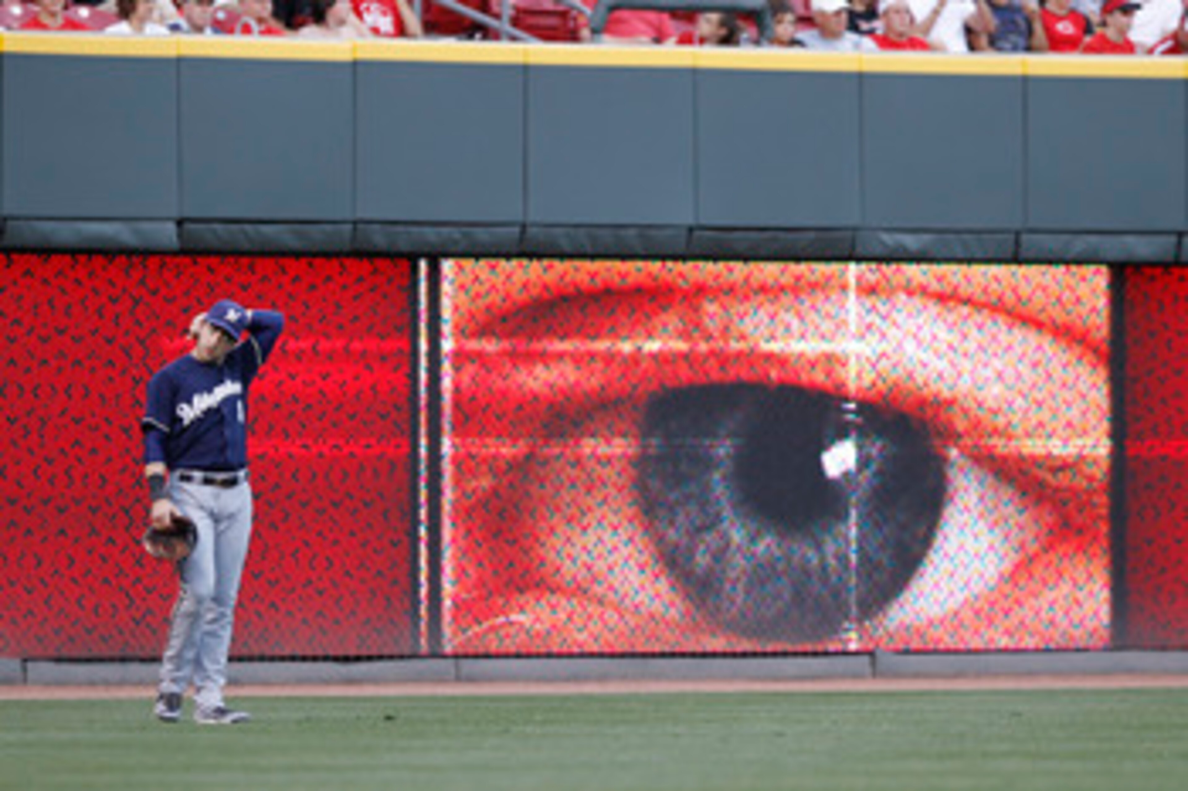 CINCINNATI, OH - JUNE 1: Ryan Braun #8 of the Milwaukee Brewers looks on during the game against the Cincinnati Reds at Great American Ball Park on June 1, 2011 in Cincinnati, Ohio. (Photo by Joe Robbins/Getty Images)