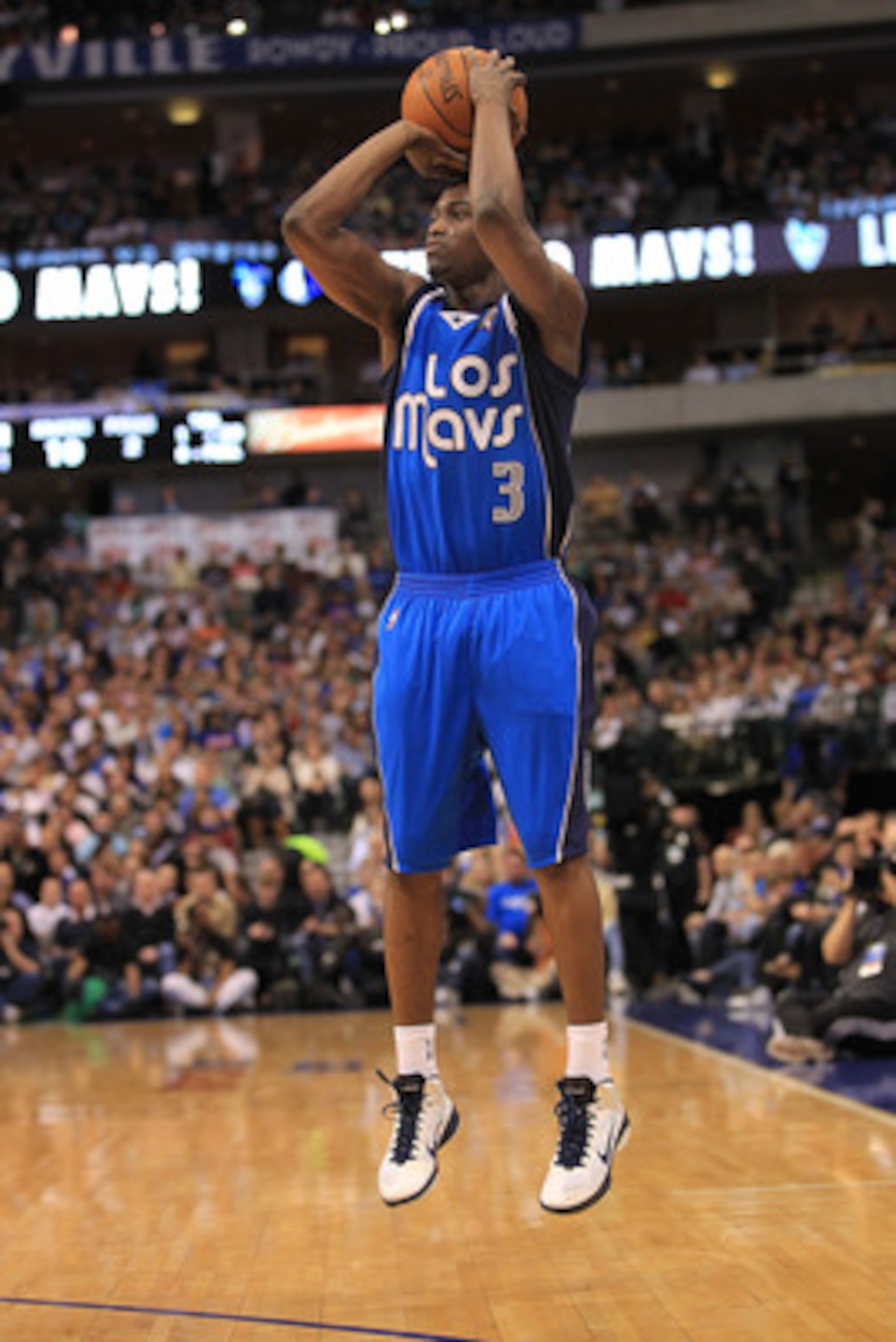 DALLAS, TX - MARCH 10:  Rodrique Beaubois #3 of the Dallas Mavericks at American Airlines Center on March 10, 2011 in Dallas, Texas.  NOTE TO USER: User expressly acknowledges and agrees that, by downloading and or using this photograph, User is consentin
