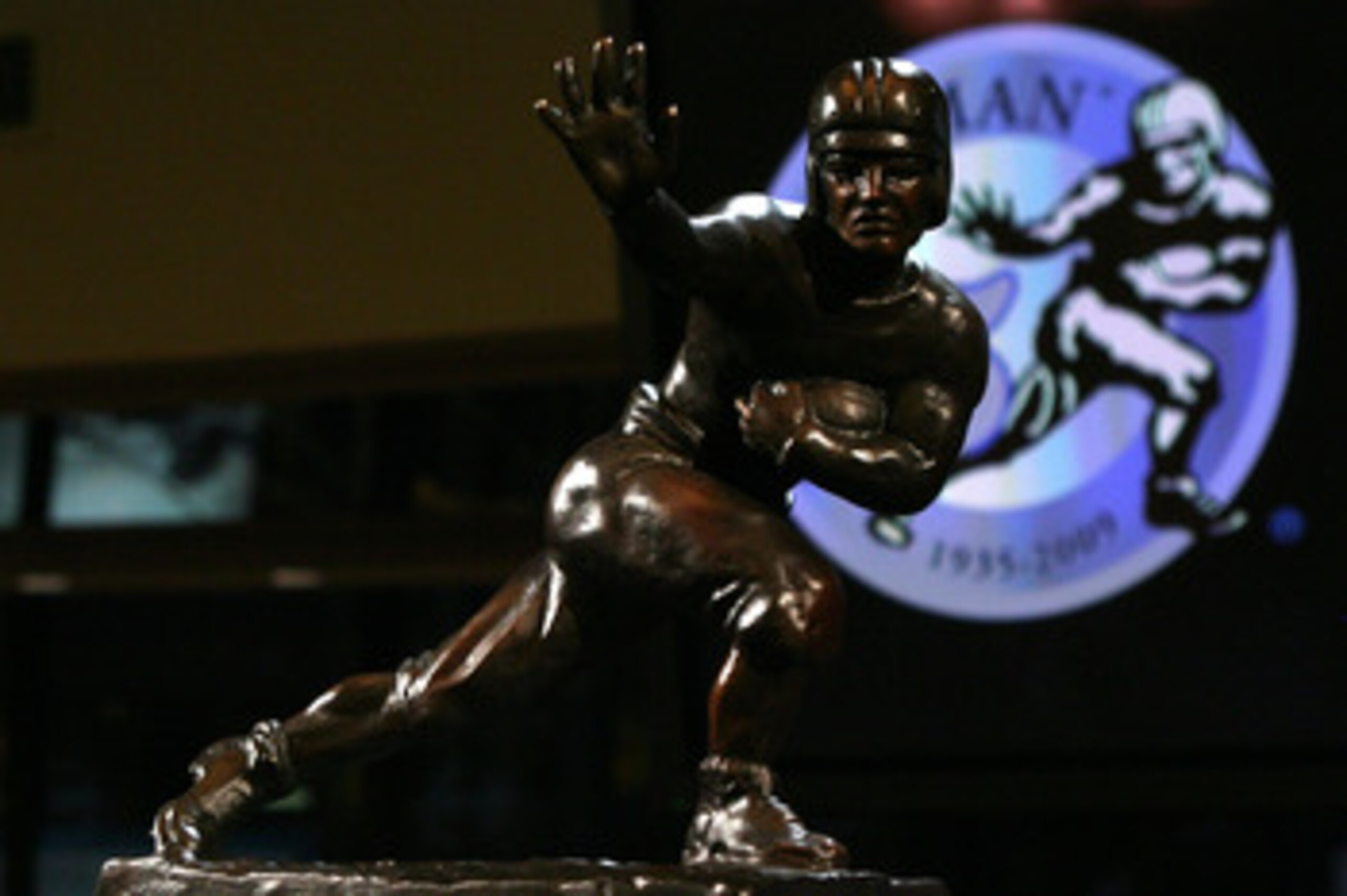NEW YORK - DECEMBER 12: The Heisman trophy awarded to Running back Mark Ingram #22 of the Alabama Crimson Tide at a press conference after he was named the 75th Heisman Trophy winner at the Marriott Marquis on December 12, 2009 in New York City. (Photo NEW YORK - DECEMBER 12: The Heisman trophy awarded to Running back Mark Ingram #22 of the Alabama Crimson Tide at a press conference after he was named the 75th Heisman Trophy winner at the Marriott Marquis on December 12, 2009 in New York City. (Photo