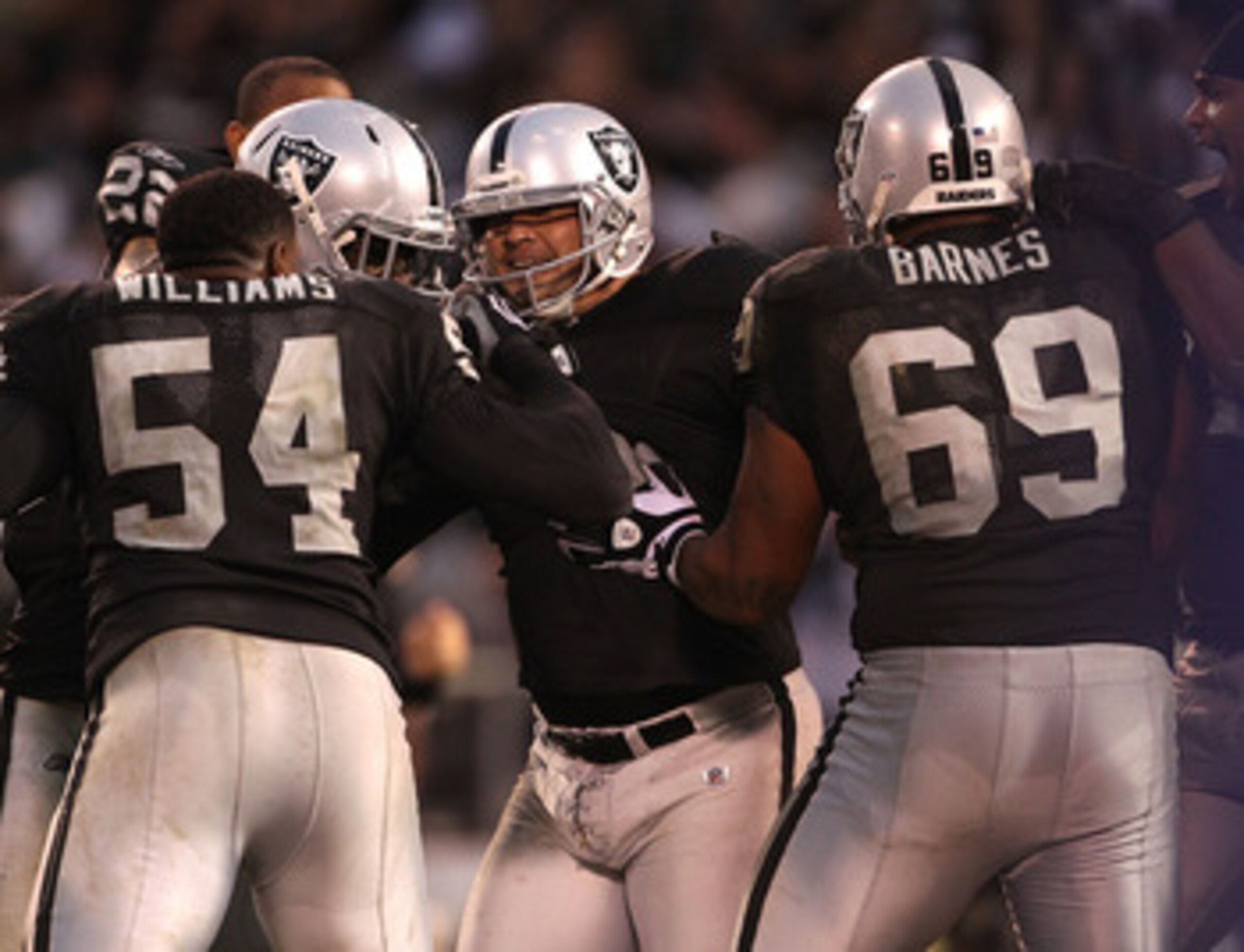 OAKLAND, CA - NOVEMBER 07: Sebastian Janikowski #11 of the Oakland Raiders celebrates after kicking the game winning field goal in overtime against the Kansas City Chiefs during an NFL game at Oakland-Alameda County Coliseum on November 7, 2010 in Oaklan OAKLAND, CA - NOVEMBER 07: Sebastian Janikowski #11 of the Oakland Raiders celebrates after kicking the game winning field goal in overtime against the Kansas City Chiefs during an NFL game at Oakland-Alameda County Coliseum on November 7, 2010 in Oaklan