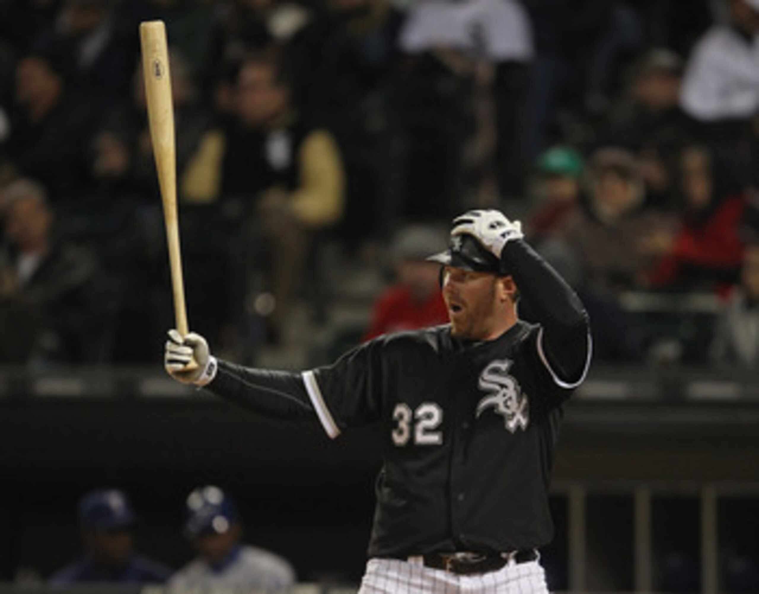 CHICAGO, IL - MAY 16: Adam Dunn #32 of the Chicago White Sox prepares to bat against the Texas Rangers at U.S. Cellular Field on May 16, 2011 in Chicago, Illinois. The Rangers defeated the White Sox 4-0. (Photo by Jonathan Daniel/Getty Images)