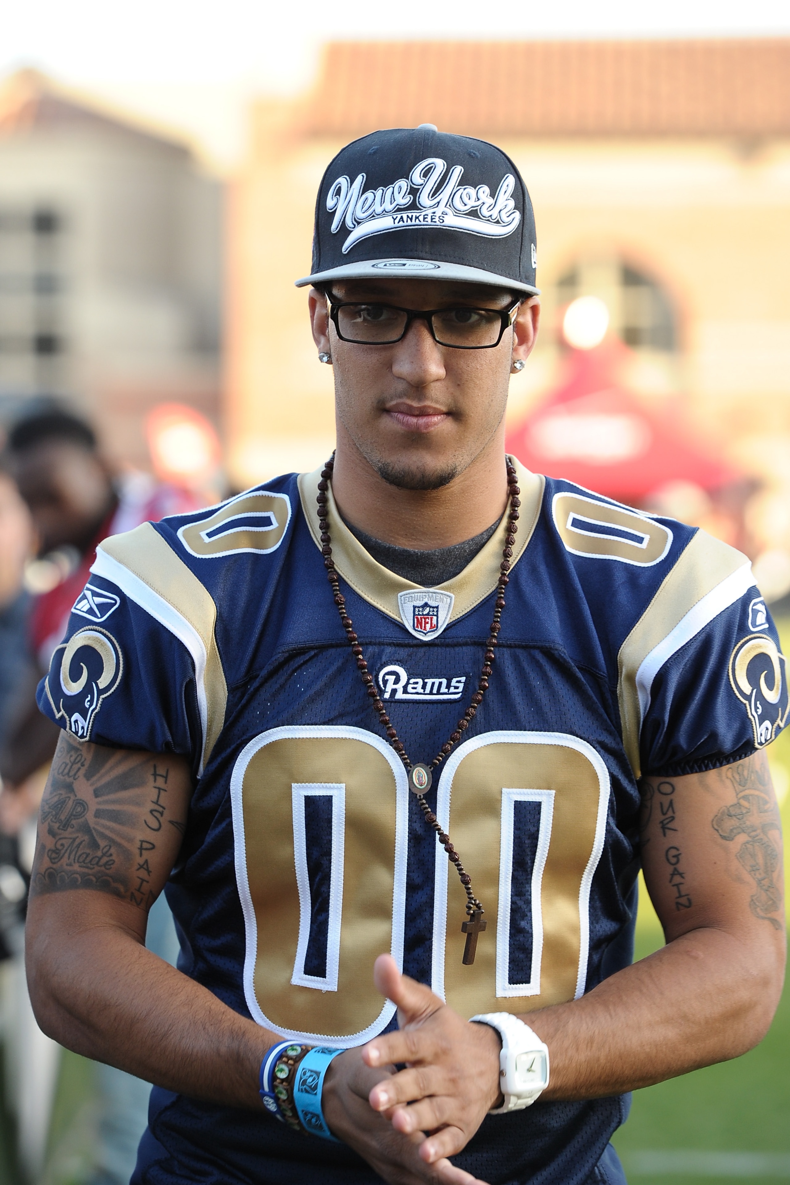 LOS ANGELES, CA - MAY 20: Austin Pettis plays at the NFL PLAYERS Premiere League Flag Football Game at UCLA on May 20, 2011 in Los Angeles, California. (Photo by Noel Vasquez/Getty Images) LOS ANGELES, CA - MAY 20: Austin Pettis plays at the NFL PLAYERS Premiere League Flag Football Game at UCLA on May 20, 2011 in Los Angeles, California. (Photo by Noel Vasquez/Getty Images)