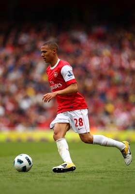 LONDON, ENGLAND - MAY 15:  Kieran Gibbs of Arsenal in action during the Barclays Premier League match between Arsenal and Aston Villa at the Emirates Stadium on May 15, 2011 in London, England.  (Photo by Richard Heathcote/Getty Images)