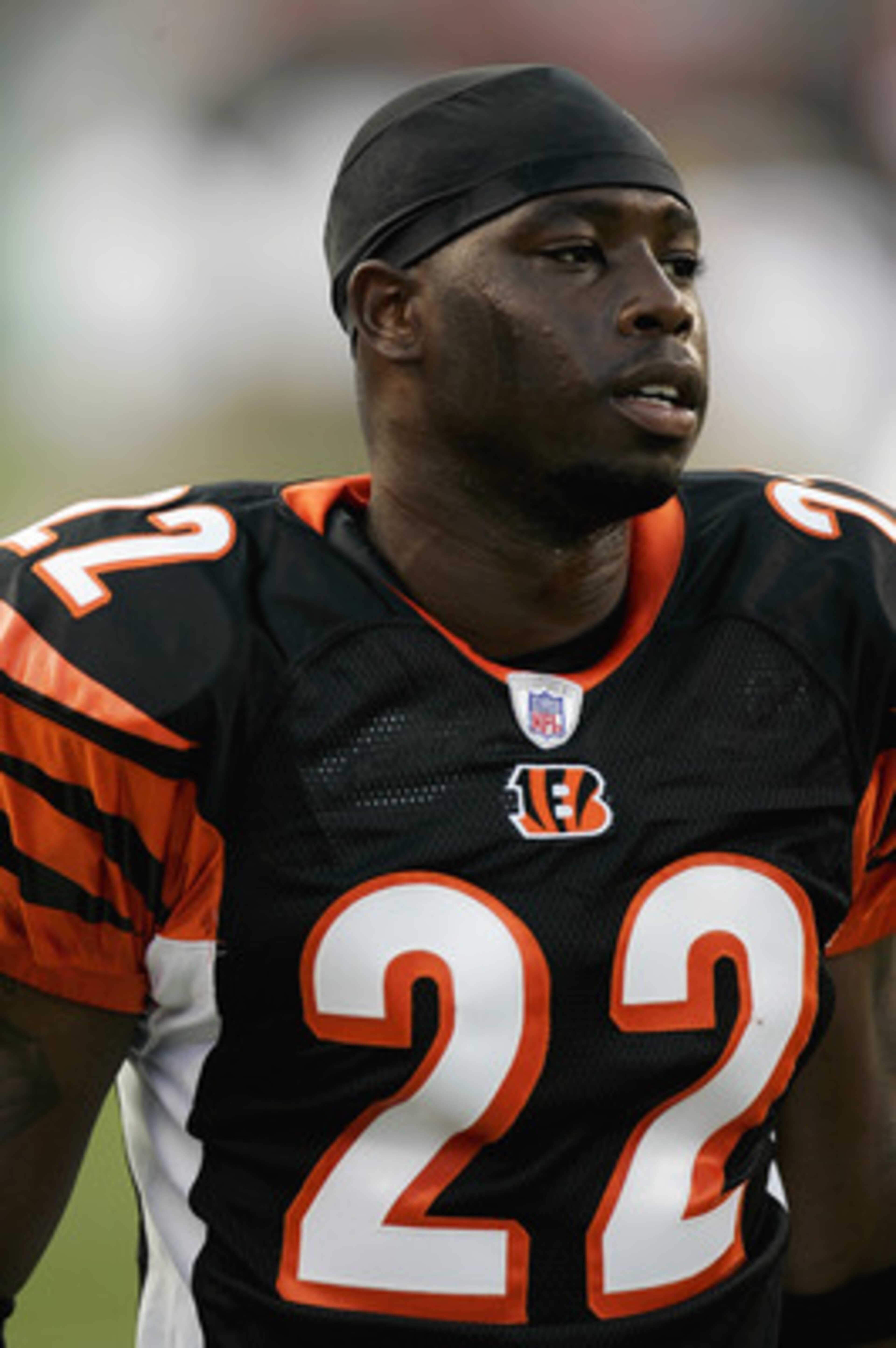 CINCINNATI - AUGUST 13: Jonathan Joseph #22 of the Cincinnati Bengals looks on during their NFL preseason game against the Washington Redskins on August 13, 2006 at Paul Brown Stadium in Cincinnati, Ohio. (Photo By Gregory Shamus/Getty Images) CINCINNATI - AUGUST 13: Jonathan Joseph #22 of the Cincinnati Bengals looks on during their NFL preseason game against the Washington Redskins on August 13, 2006 at Paul Brown Stadium in Cincinnati, Ohio. (Photo By Gregory Shamus/Getty Images)