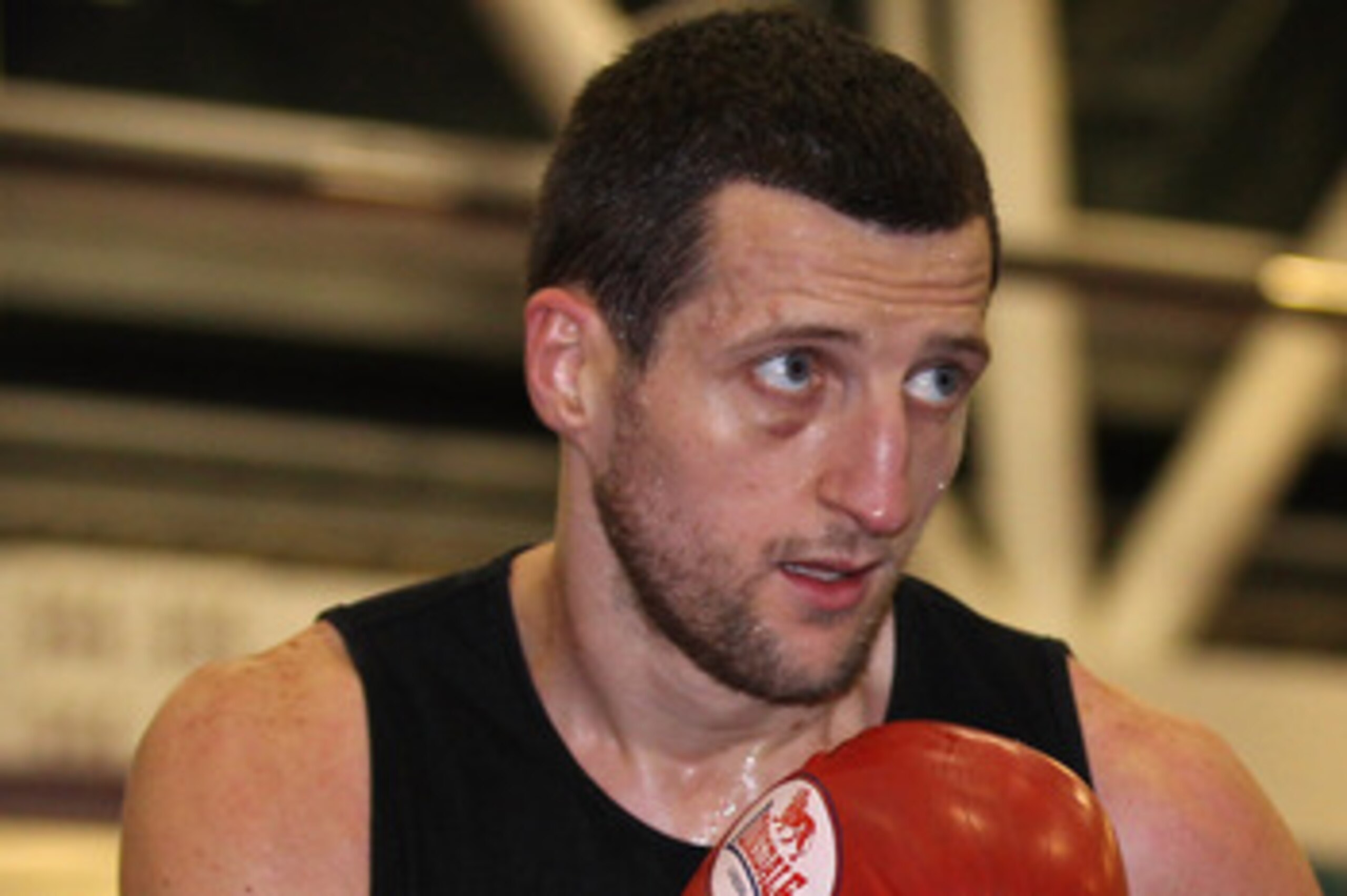 SHEFFIELD, ENGLAND - NOVEMBER 17:  Carl Froch spars during a media training day ahead of his Super Six fight against Arthur Abraham at the English Institute of Sport on November 17, 2010 in Sheffield, England.  (Photo by Alex Livesey/Getty Images)