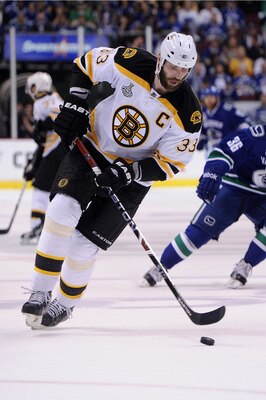 VANCOUVER, BC - JUNE 01:  Zdeno Chara #33 of the Boston Bruins skates against the Vancouver Canucks during game one of the 2011 NHL Stanley Cup Finals at Rogers Arena on June 1, 2011 in Vancouver, Canada.  (Photo by Harry How/Getty Images)