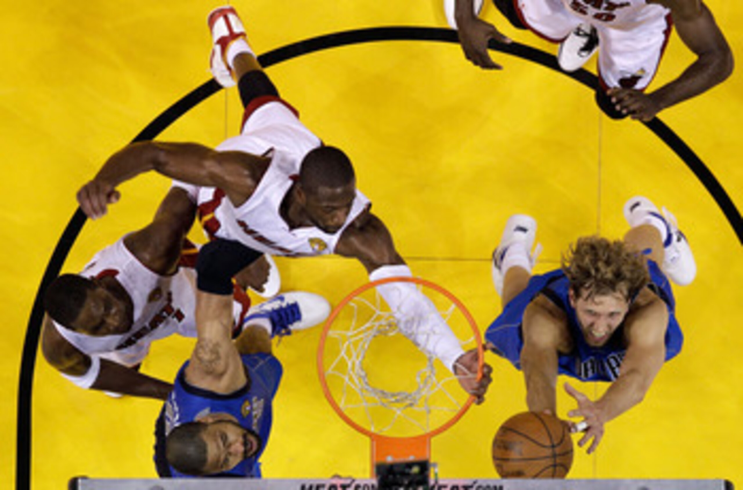 MIAMI, FL - JUNE 02:  Dirk Nowitzki #41 of the Dallas Mavericks lays the ball up agains the Miami Heat in the second half in Game Two of the 2011 NBA Finals at American Airlines Arena on June 2, 2011 in Miami, Florida. NOTE TO USER: User expressly acknowl