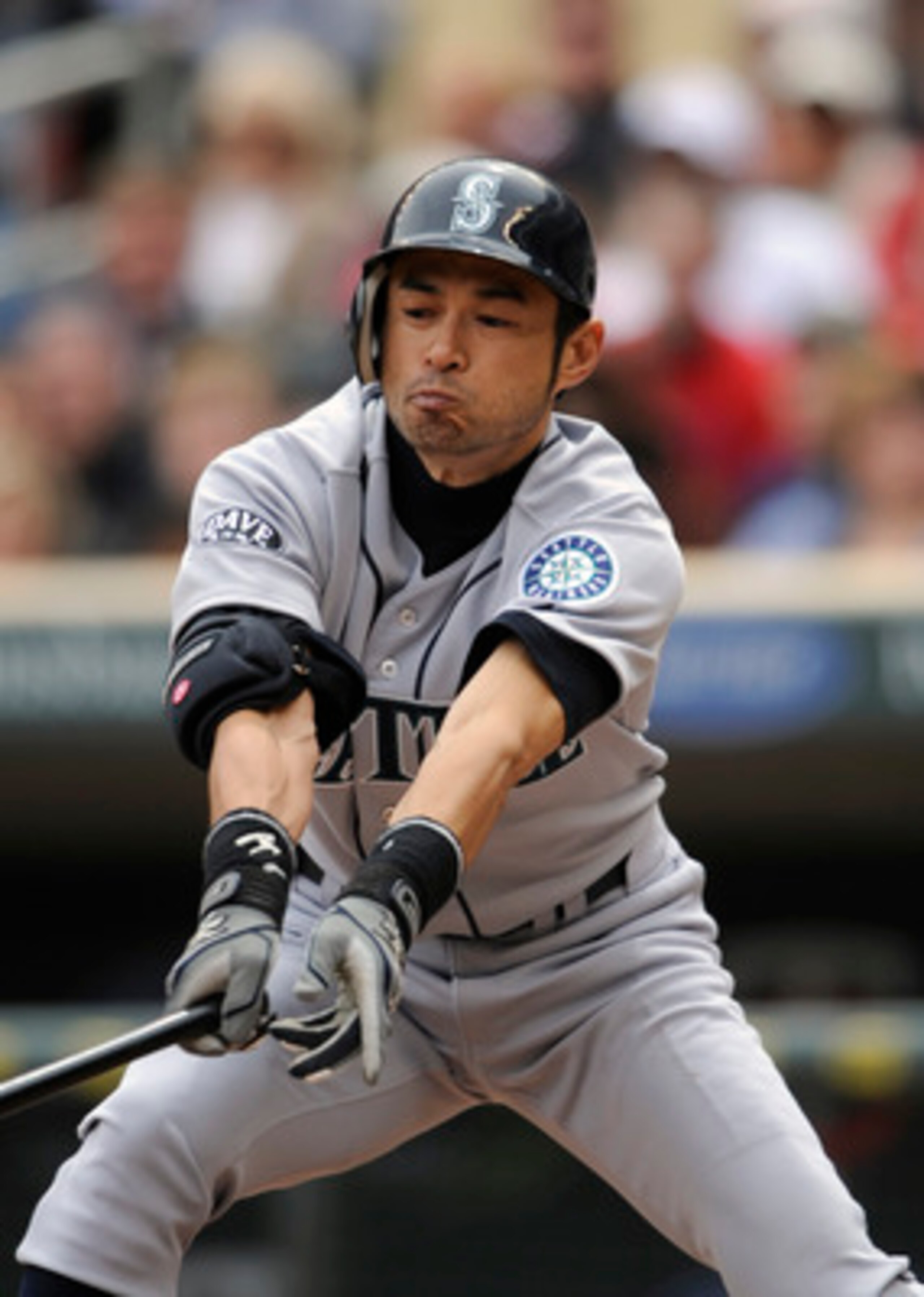 MINNEAPOLIS, MN - MAY 25: Ichiro Suzuki #51 of the Seattle Mariners strikes out swinging against the Minnesota Twins during the seventh inning of their game on May 25, 2011 at Target Field in Minneapolis, Minnesota. Mariners defeated the Twins 3-0. (Photo