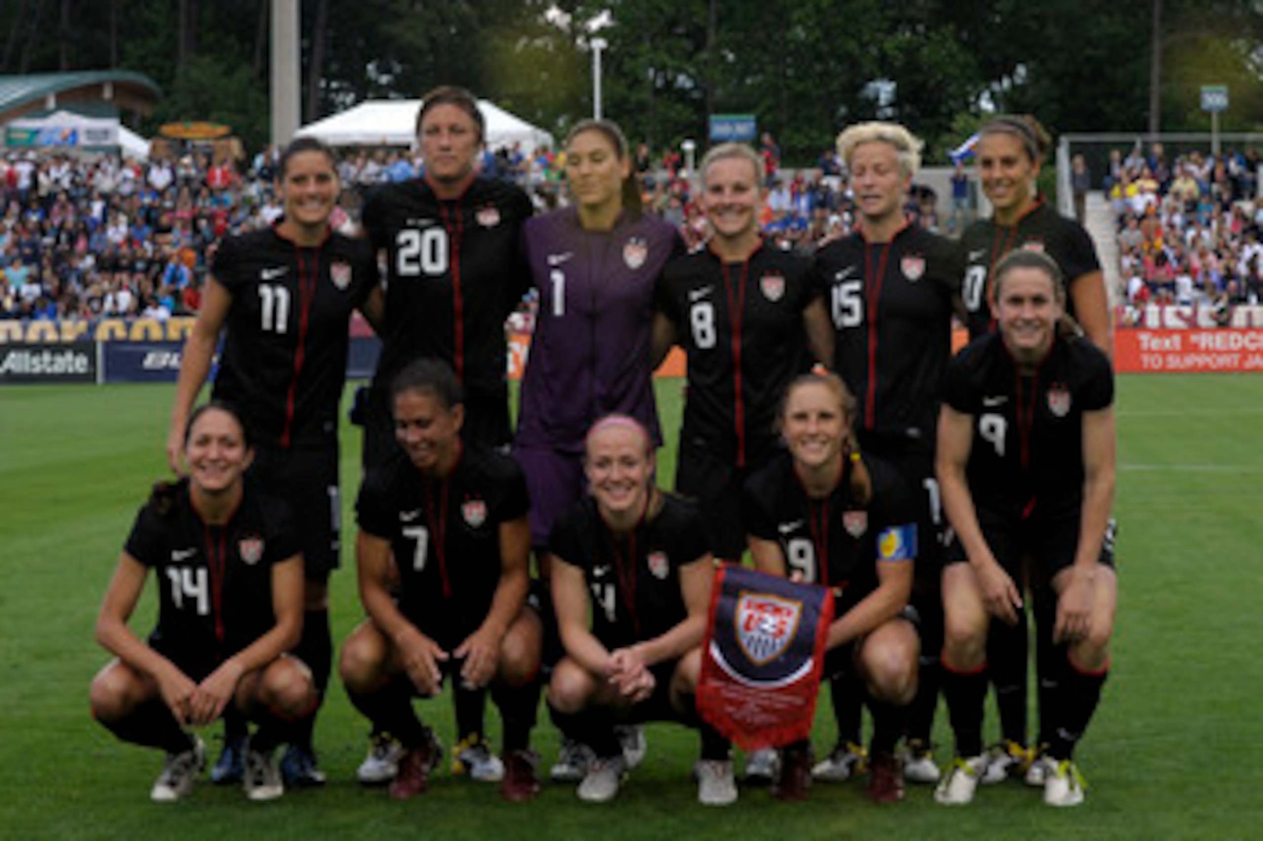 CARY, NC - MAY 18:  US Women's soccer team on May 18, 2011at WakeMed Soccer Park in Cary, North Carolina. The United States won 2-0 over Japan. (Photo by Sara D. Davis/Getty Images)