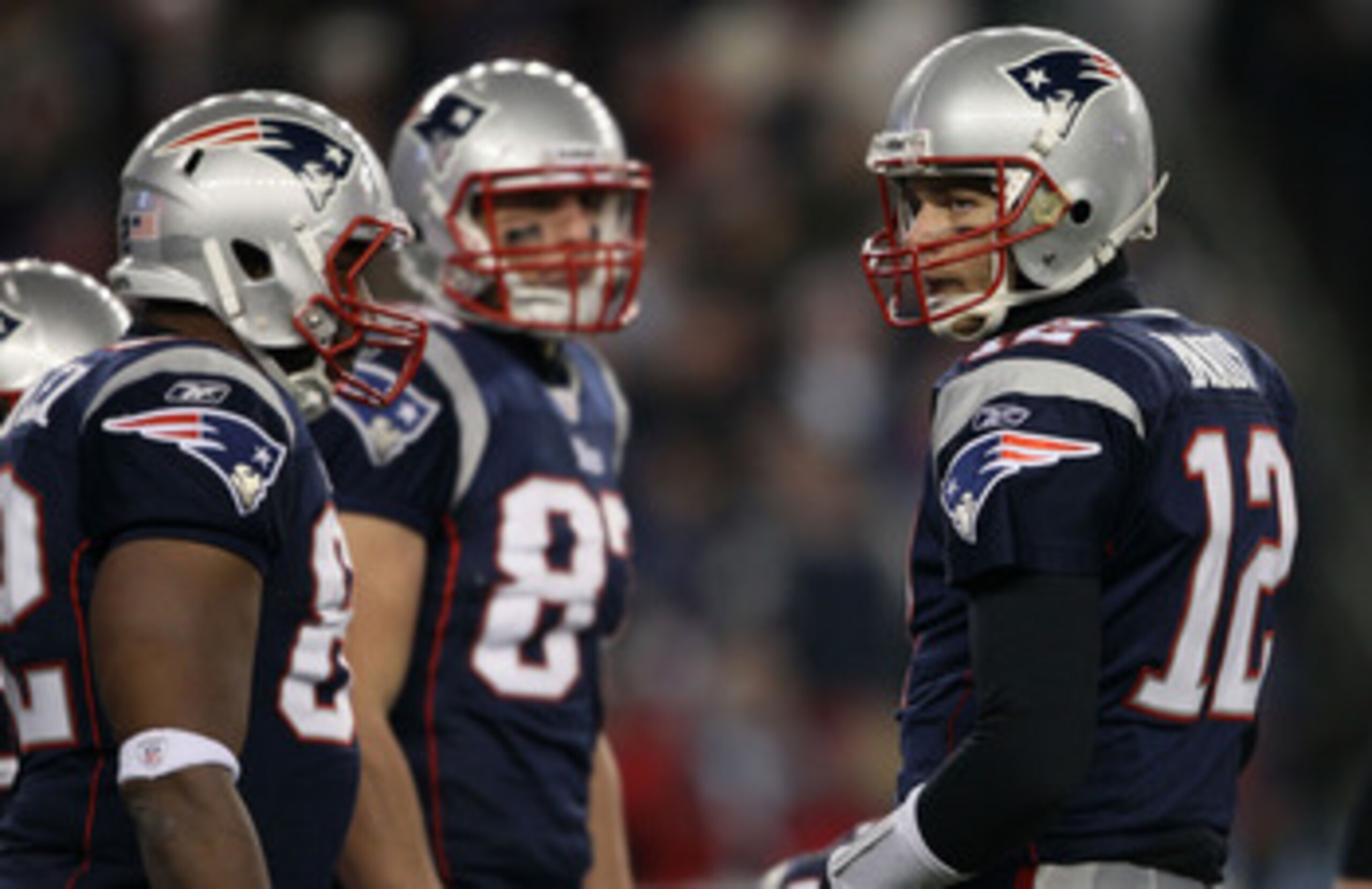 FOXBORO, MA - JANUARY 16:  Quarterback Tom Brady #12 of the New England Patriots stands on the field during their 2011 AFC divisional playoff game against the New York Jets at Gillette Stadium on January 16, 2011 in Foxboro, Massachusetts.  (Photo by Elsa